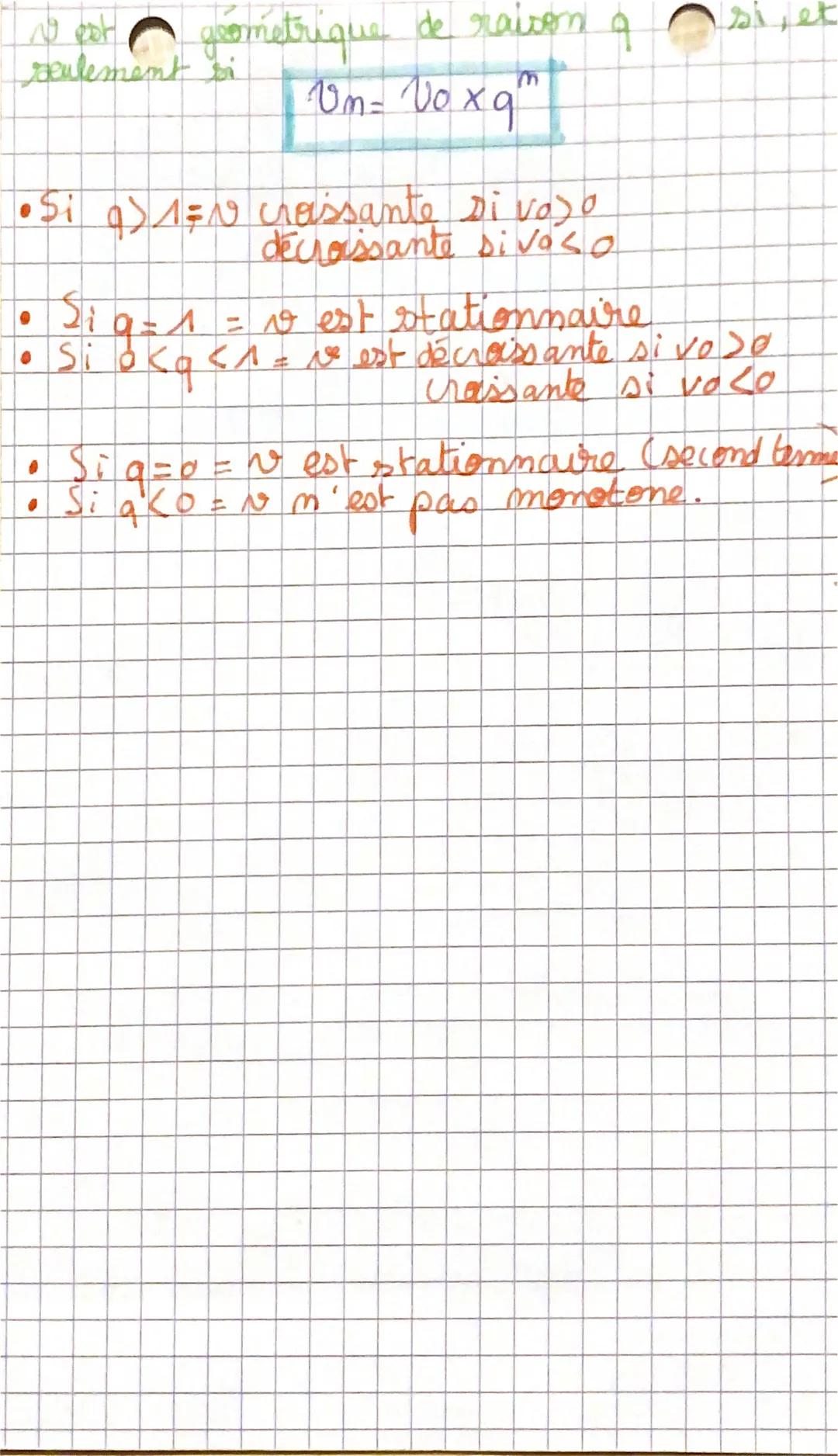 # Maths
Suites aritkémiques et géométriques
-> suite arithmétique = torme au suivant en
ajoutant le même réel.
$Un+1 = Mn+r$
Il est arithm