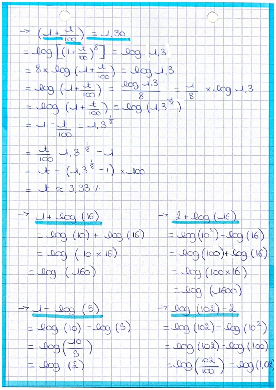 contrôle
matho
logpouthom
• formules.
>a>o, b>0
→log (axb) = log(a) + log (b)
-> lag (am) -
mx log (a)
→log() = log (a) - log (b)
-