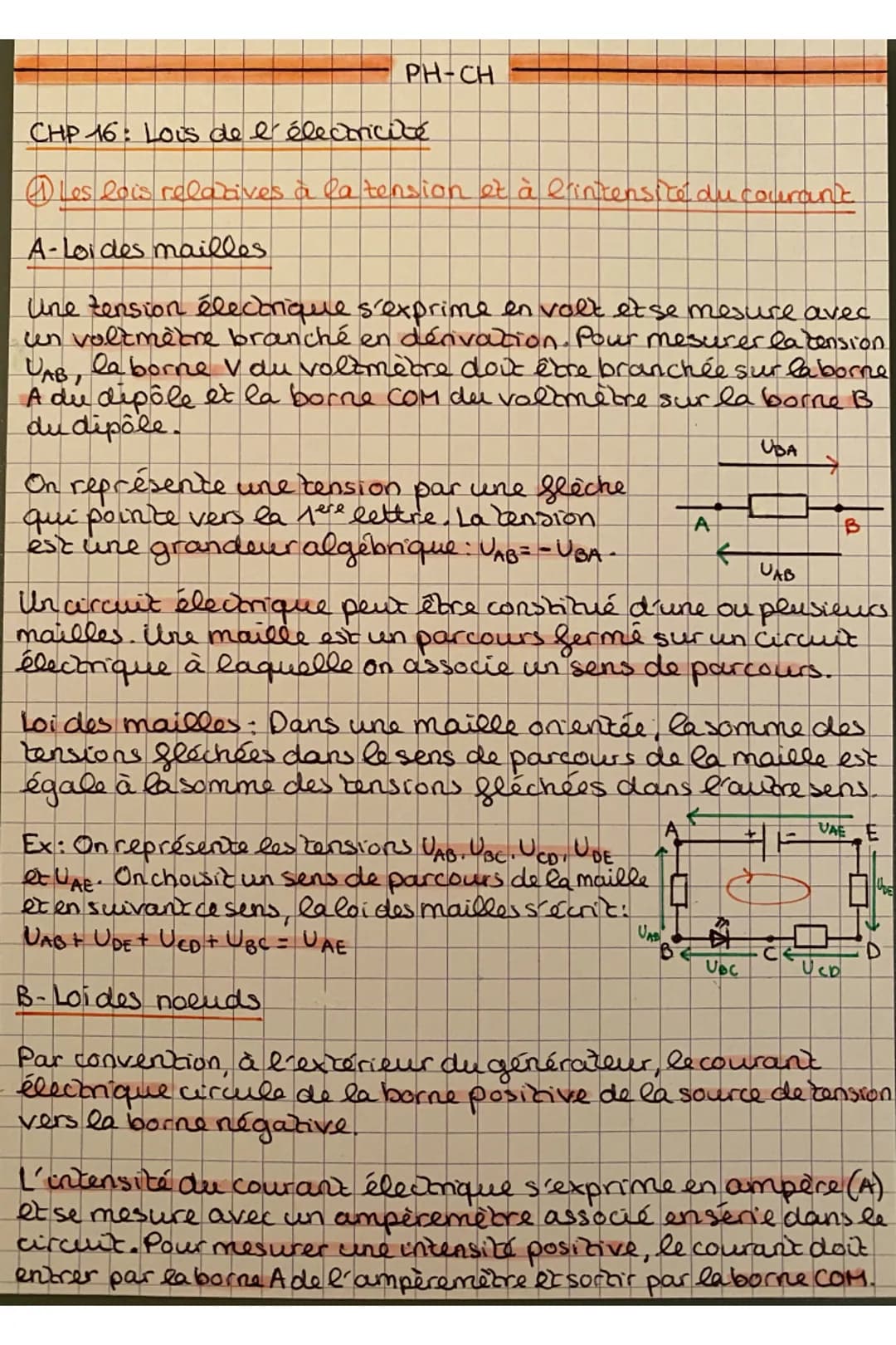 Dans un circuit électrique comportant des derivations, un
point au niveau duquel sont connectés au o 3 fils de connexion
est appelé un noeud