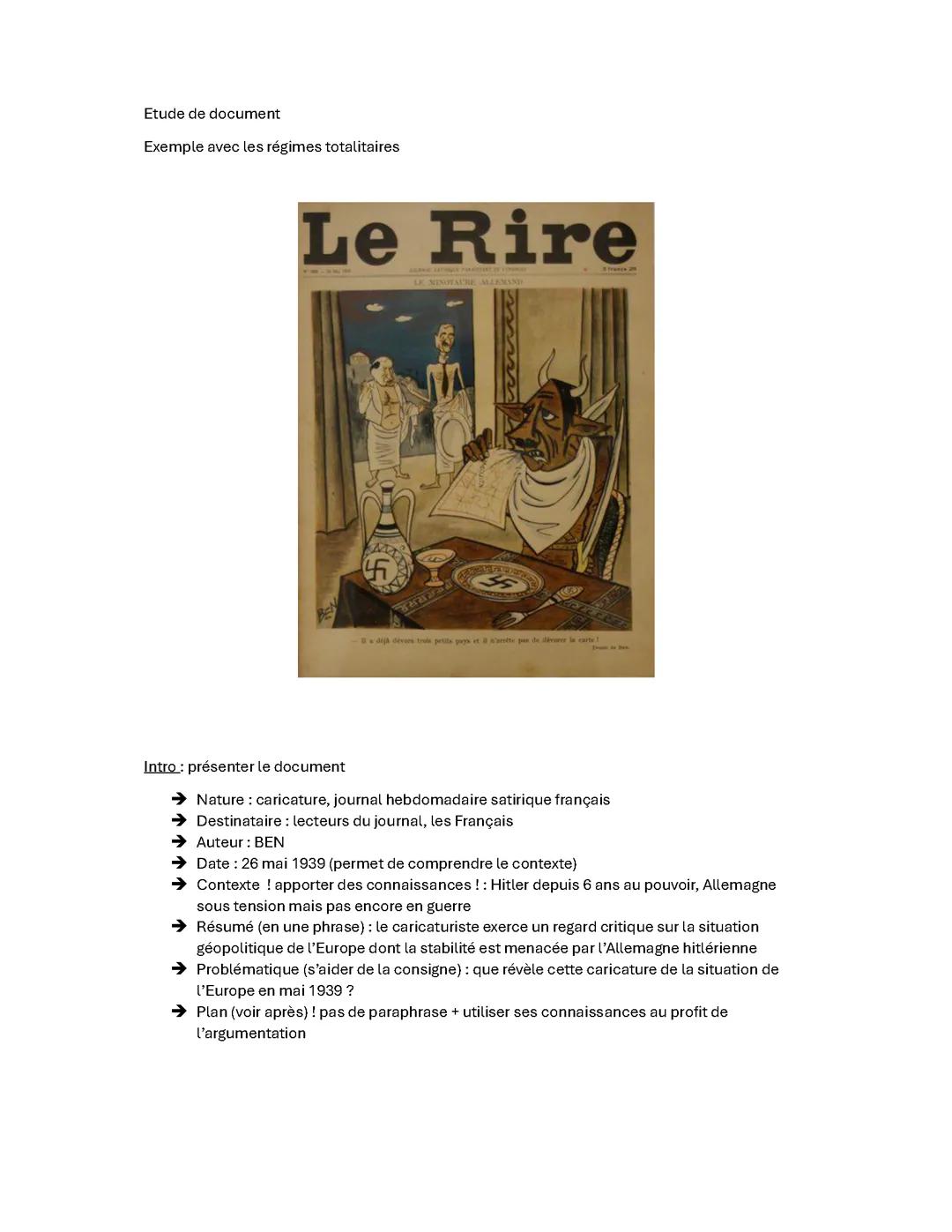 Etude de doc histoire chapitre sur les régimes totalitaires