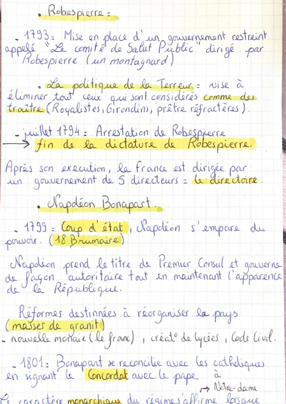 - Robespierre=
- 1793: Mise en place d'un gouvernement restreint
appelé "Le comité de Salut Public" dirigé par
Robespierre (un montagnard)
-