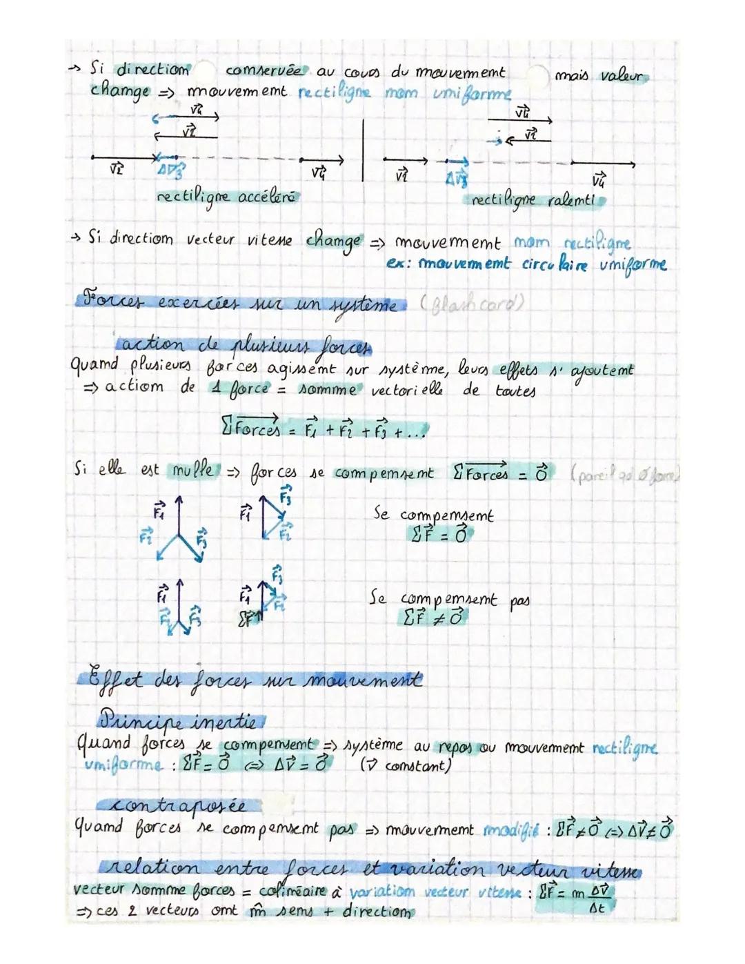 THEME 2?
Chapitre 7: Mouvement et interaction
Vecteur vitesse!
en un point
Si om decompose la trajectoire d' um poimt em ure succession