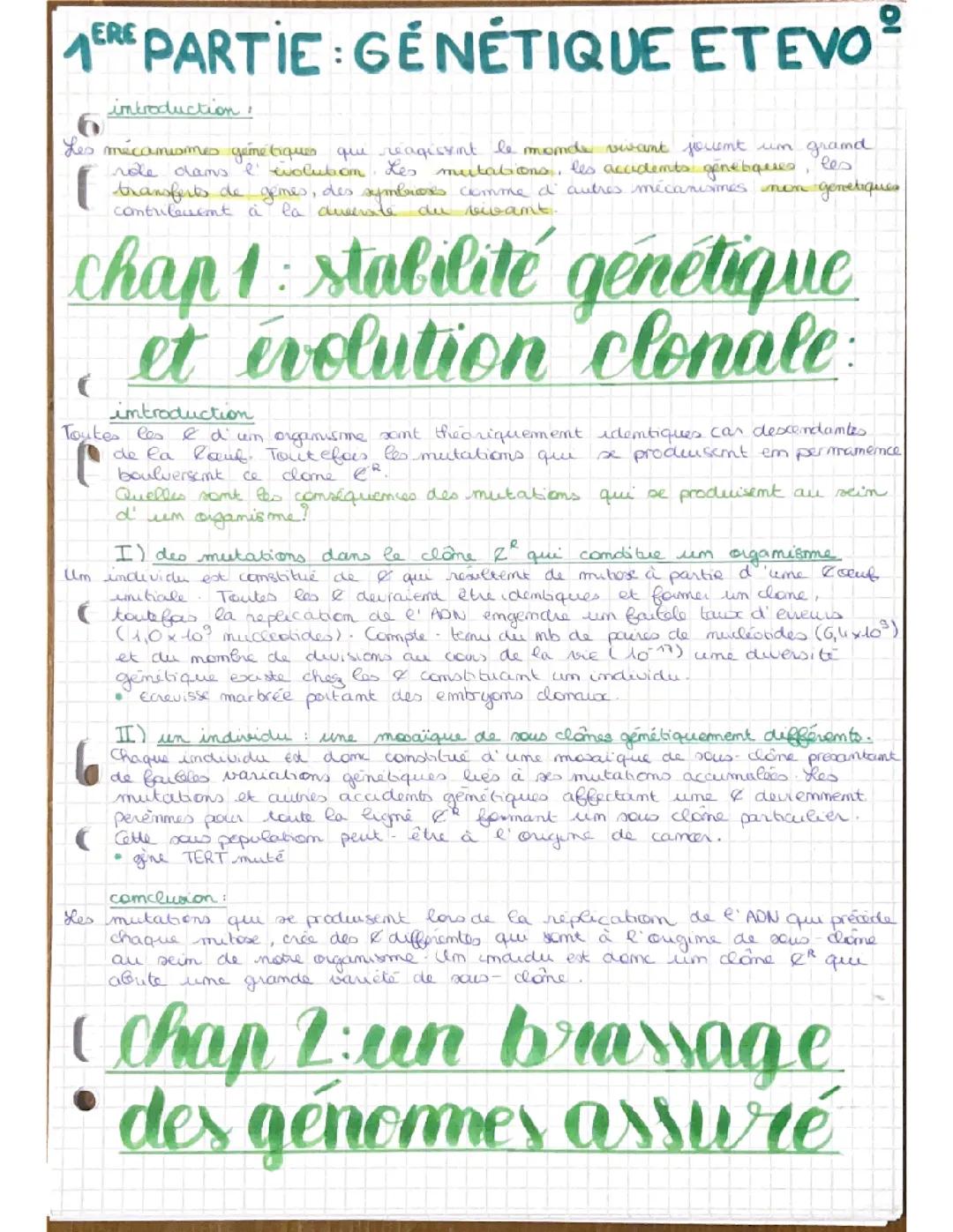 Génétique et évolution