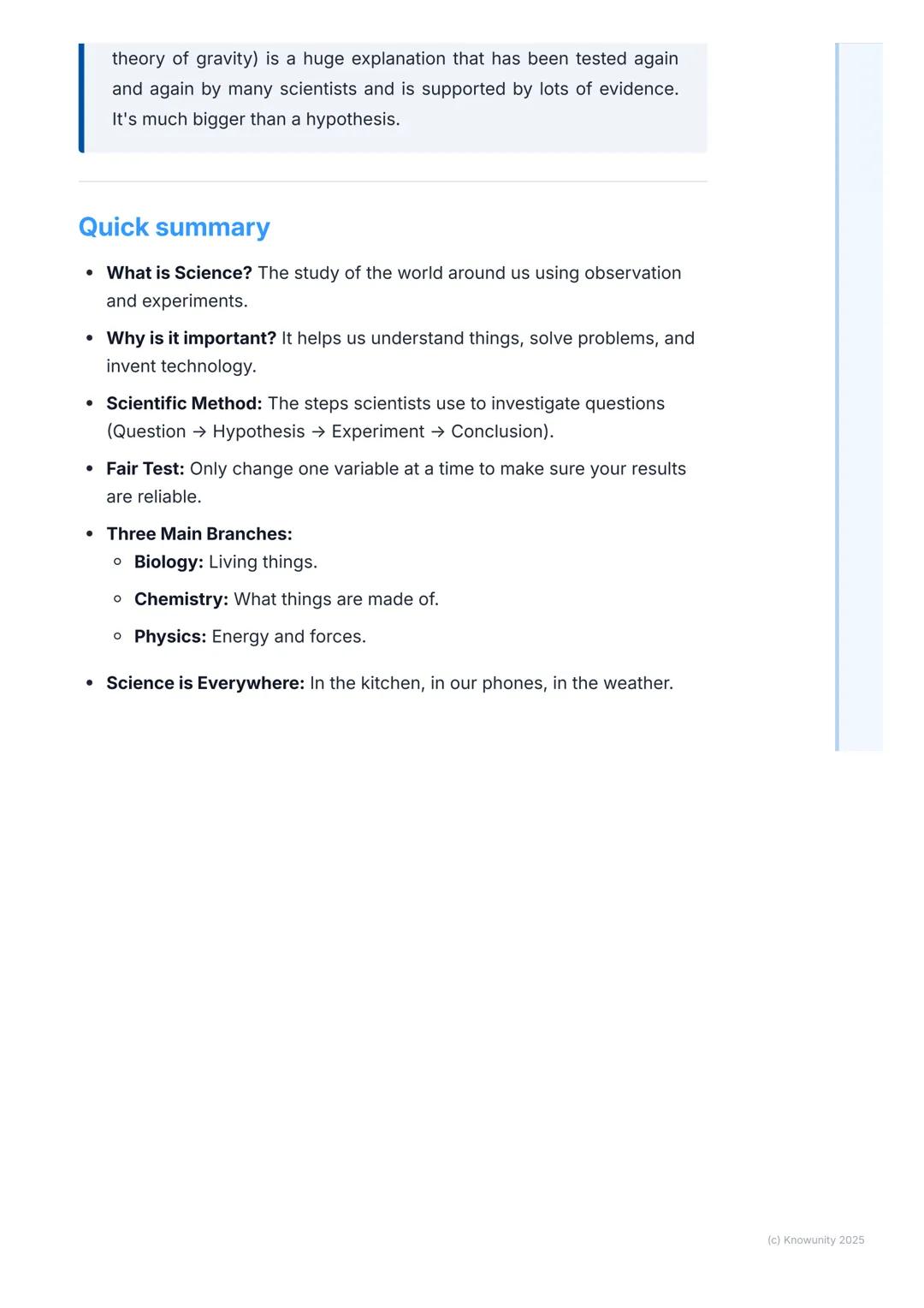 # What is Science?
## An introduction to science
Science is basically the study of the world around us. It's a way of learning
about every
