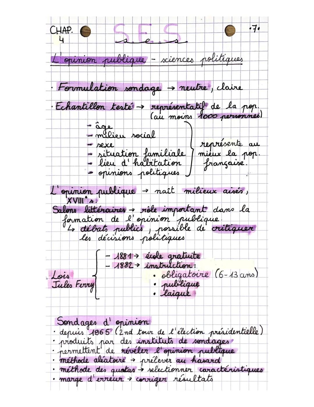 L’opinion public (SES 1ère)