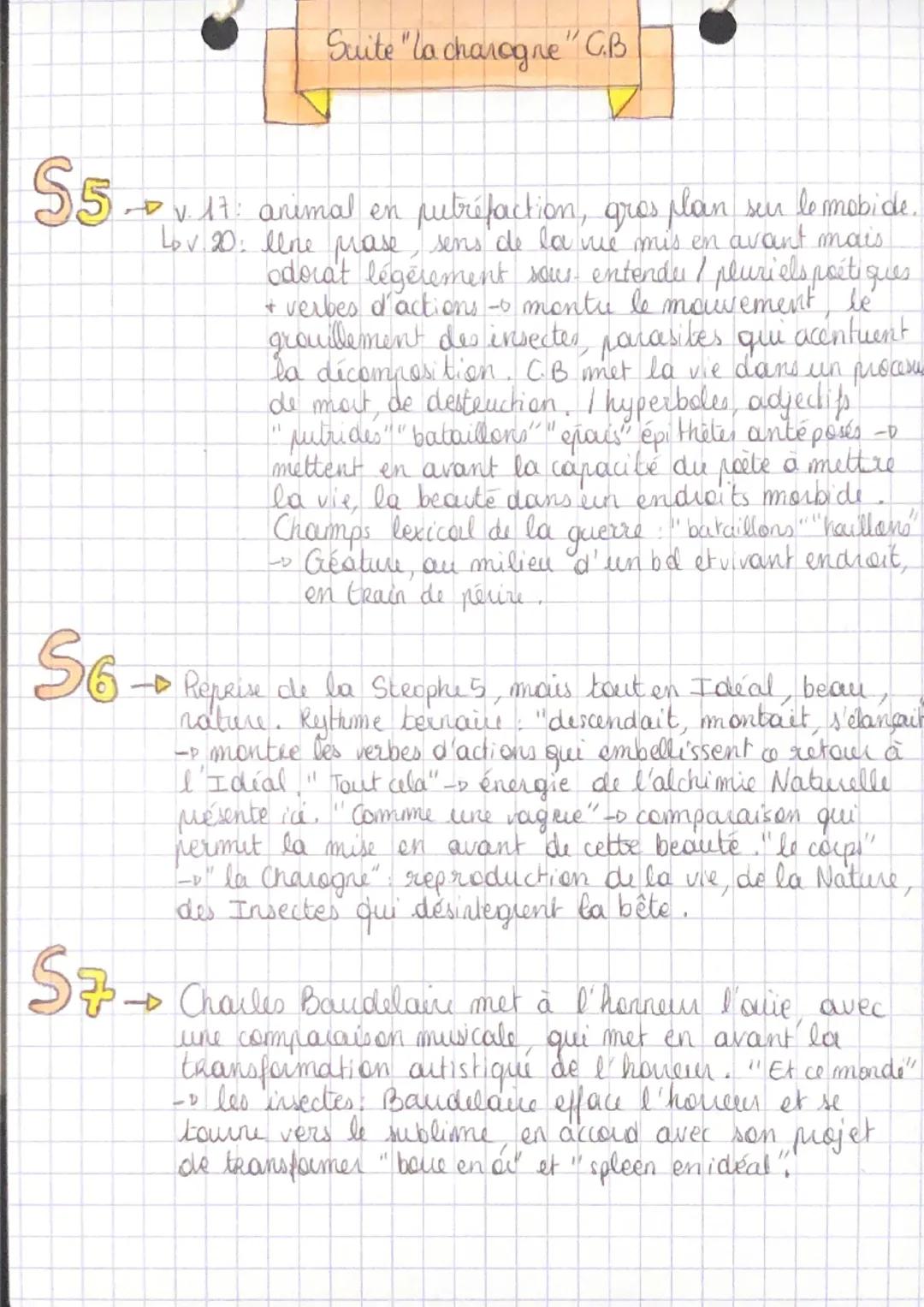 23 Une charogne
T3
Sa-
"Les fleurs du mal (1861)
section: Spleen et Idéal
intro: • Poème de la section "Spleen et Idéal" il montre
la double
