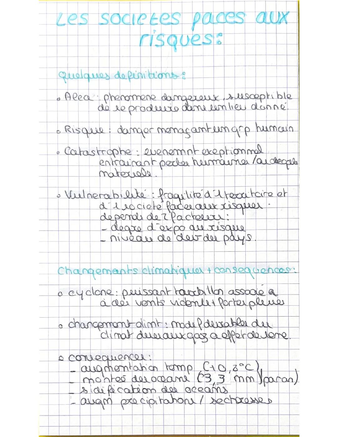 Les sociétés face les aux risques: