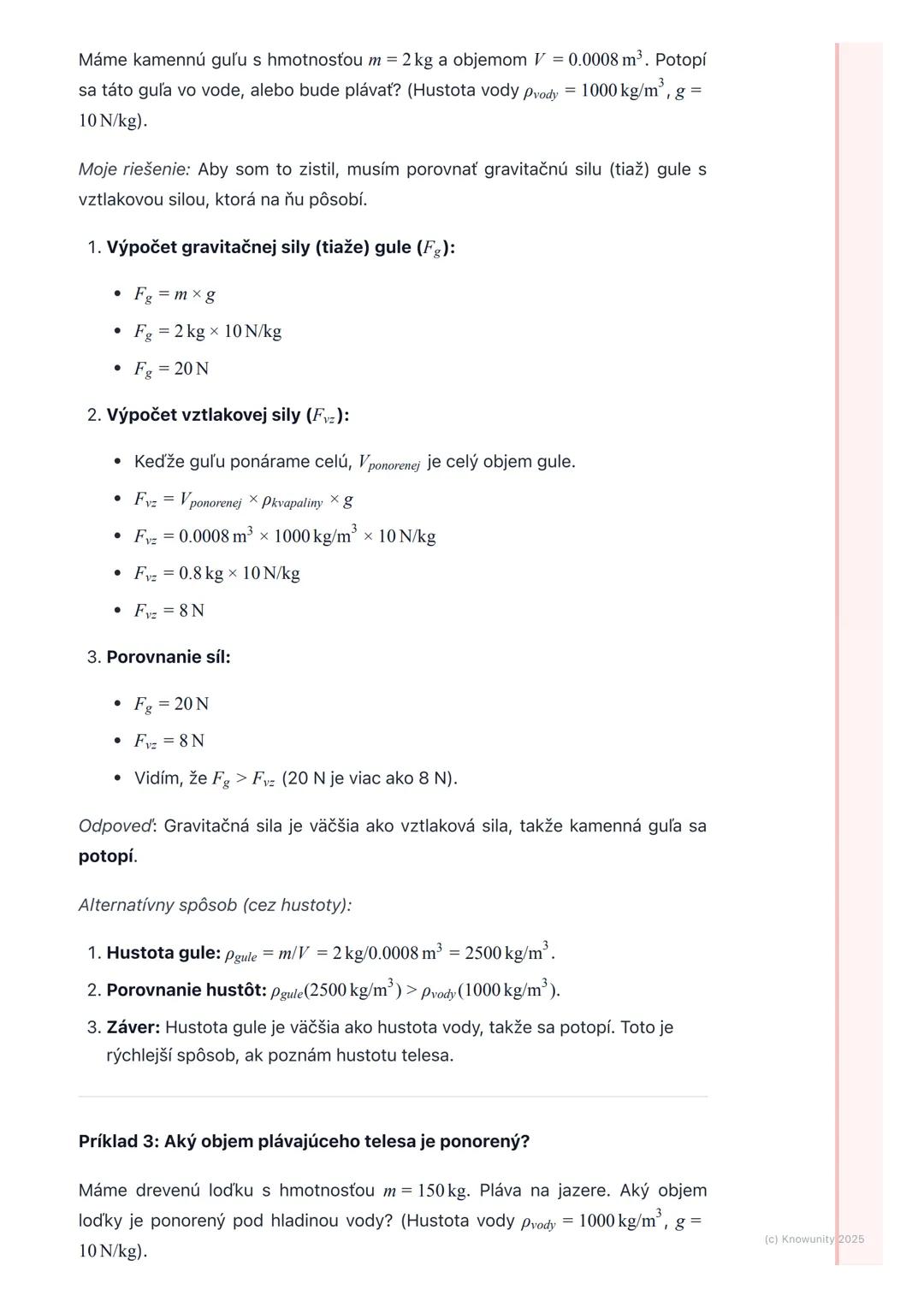 # Vztlaková sila a Archimedov
zákon
1. Prehľad a úvod
Dnes sa budeme učiť o vztlakovej sile a Archimedovom zákone. Je to dôležité,
lebo ná