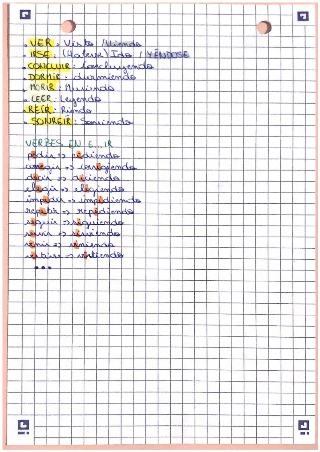 GERONDIE:
=> forme progressive estar grondif.
estar conjugué
estay
estár
estamos
estáis
testan
Драдное
+gelendif
invariable
-
AR: radical +