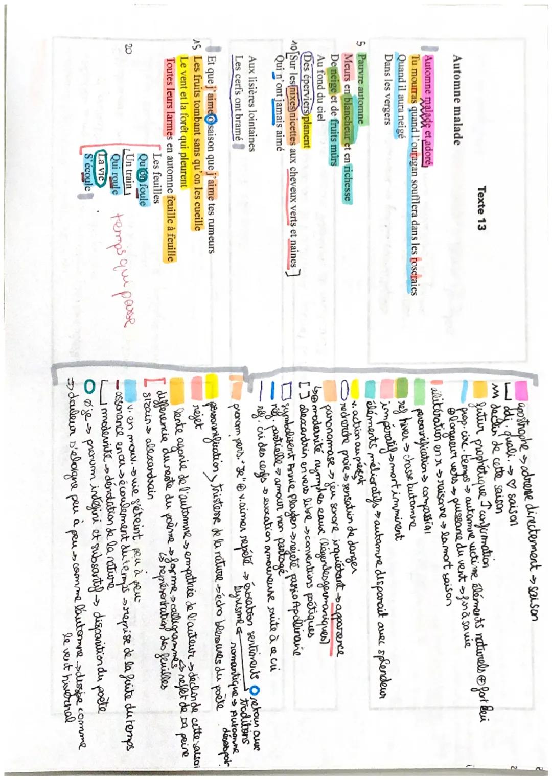 Automne malade
Automne malade et adoré,
Tu mourras quand l'ouragan soufflera dans les roseraies
Quand il aura neigé
Dans les vergers
Texte 1