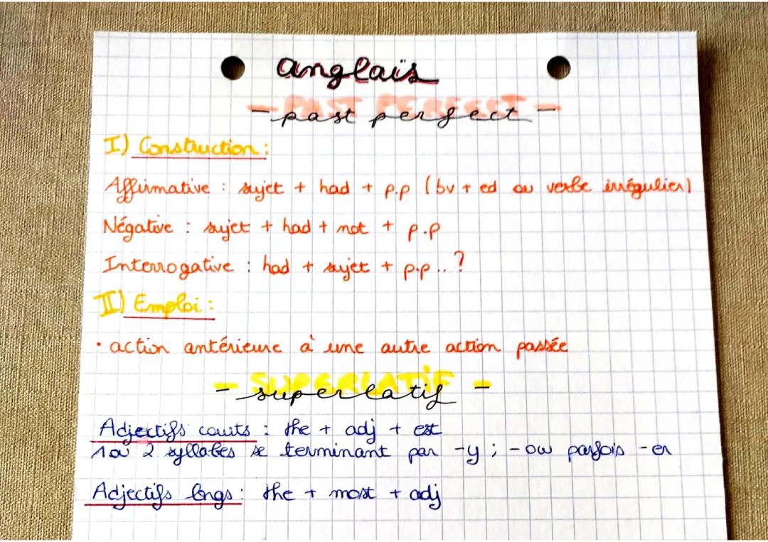 Les temps du passé en anglais