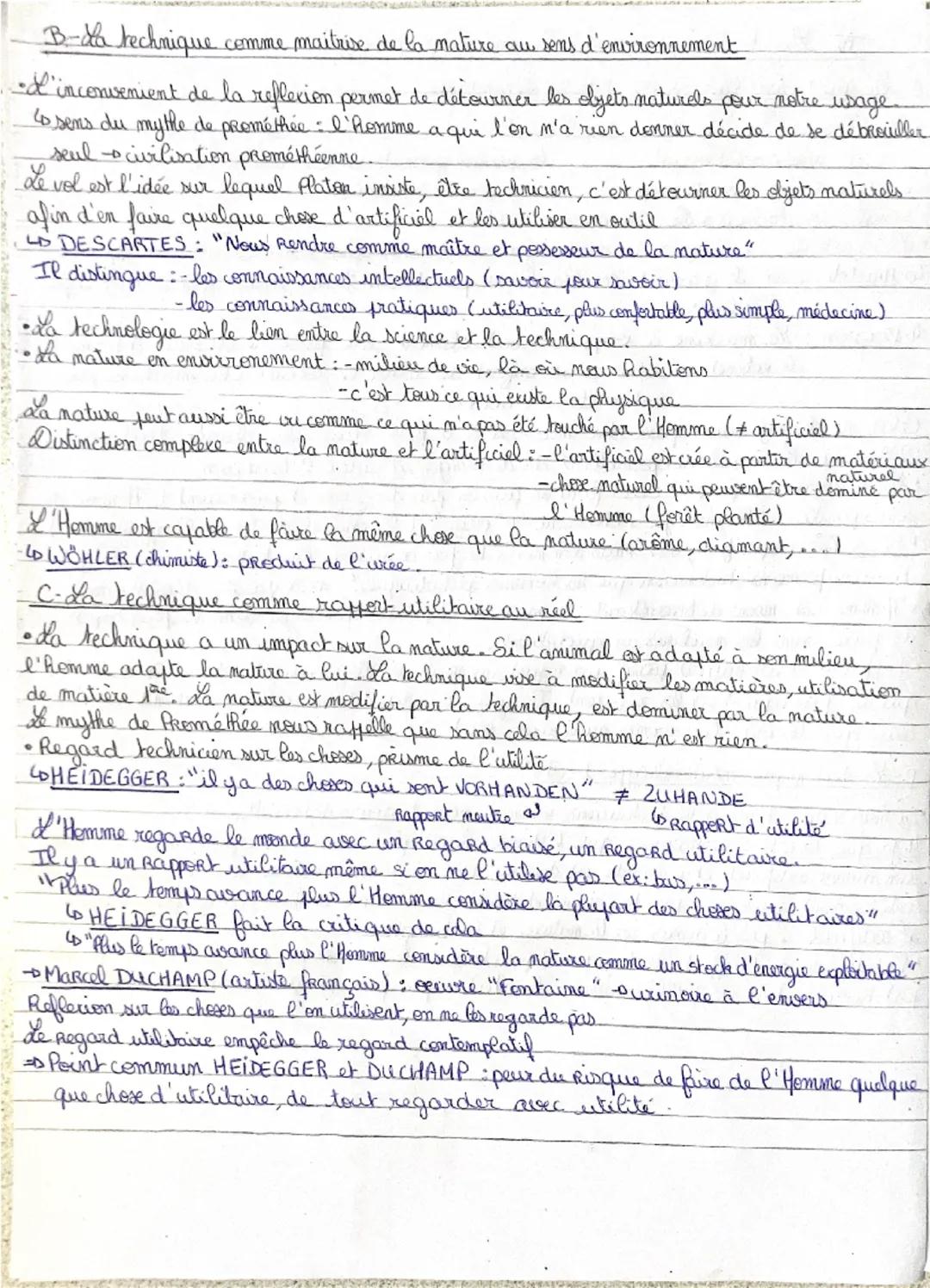 Philo
Chap 1
# Technique et Nature
Intro: da nature est-elle la définition d'une chose et permet alle de le définir?
qu'est-ce qui fait de n