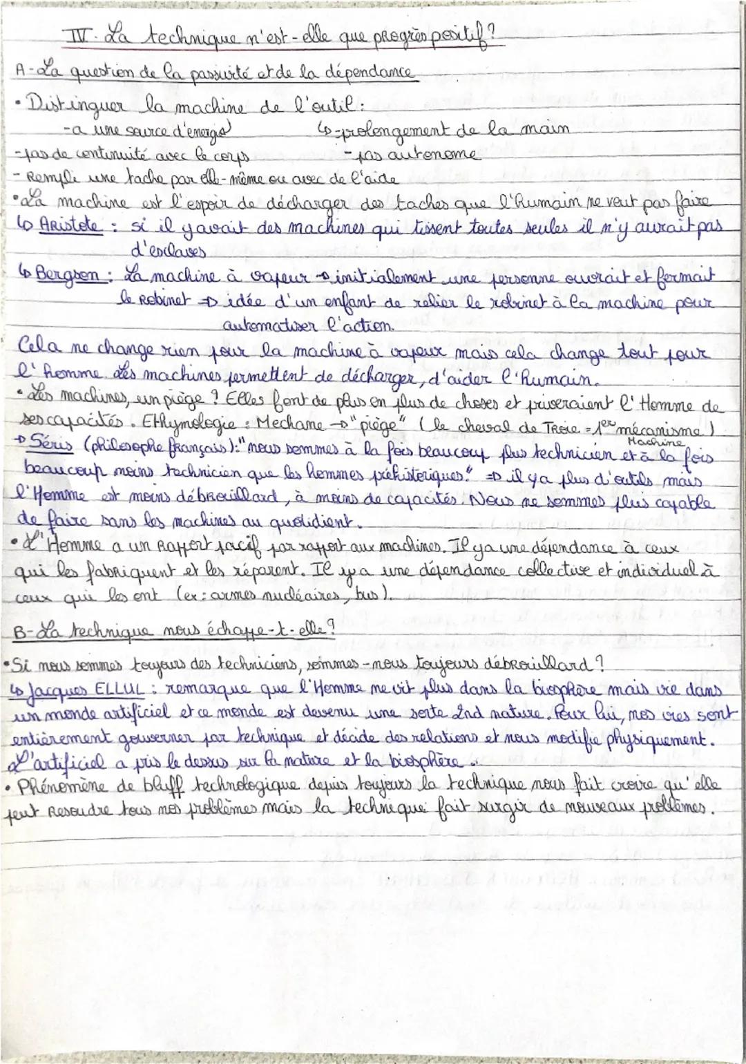Philo
Chap 1
# Technique et Nature
Intro: da nature est-elle la définition d'une chose et permet alle de le définir?
qu'est-ce qui fait de n