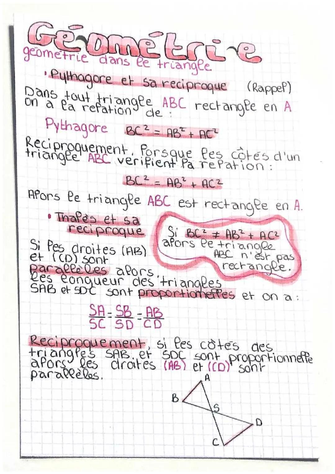 Géométrie + trigonométrie