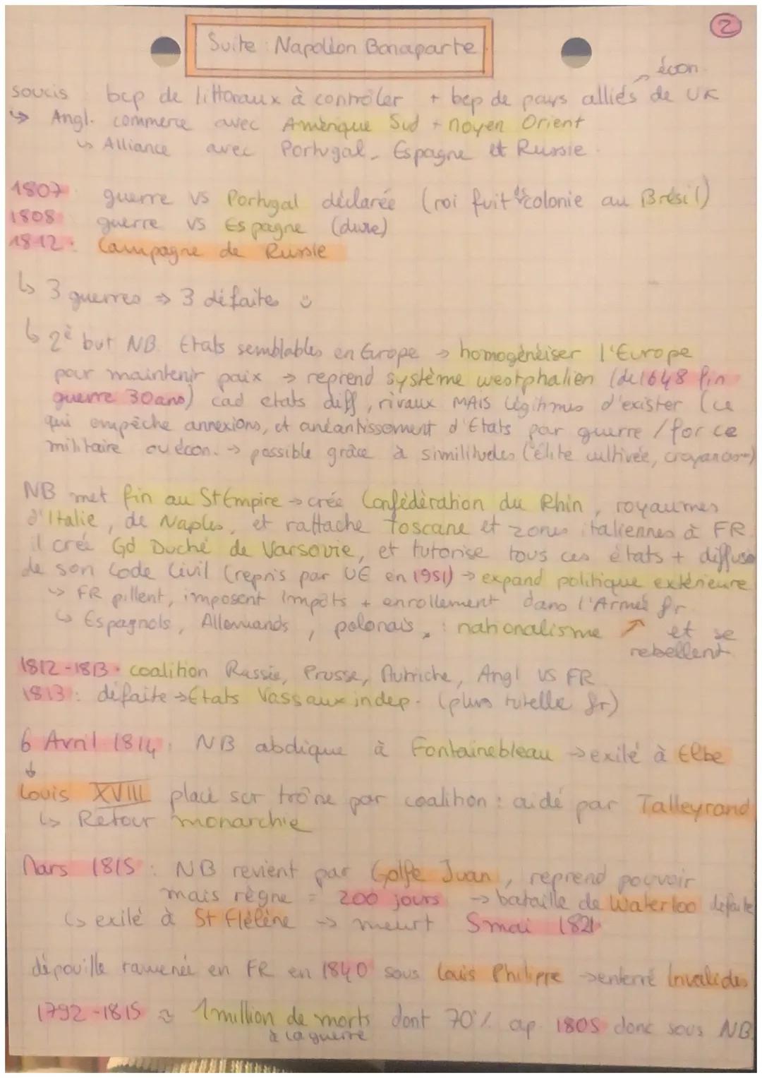 NAPOLEON BONAPARTE
admire Robespierre
سان را
(1769-1821)
surnommé
↳ Corse, issu de la petite noblesse, pas très aisée →> boursier
↳s Homme e
