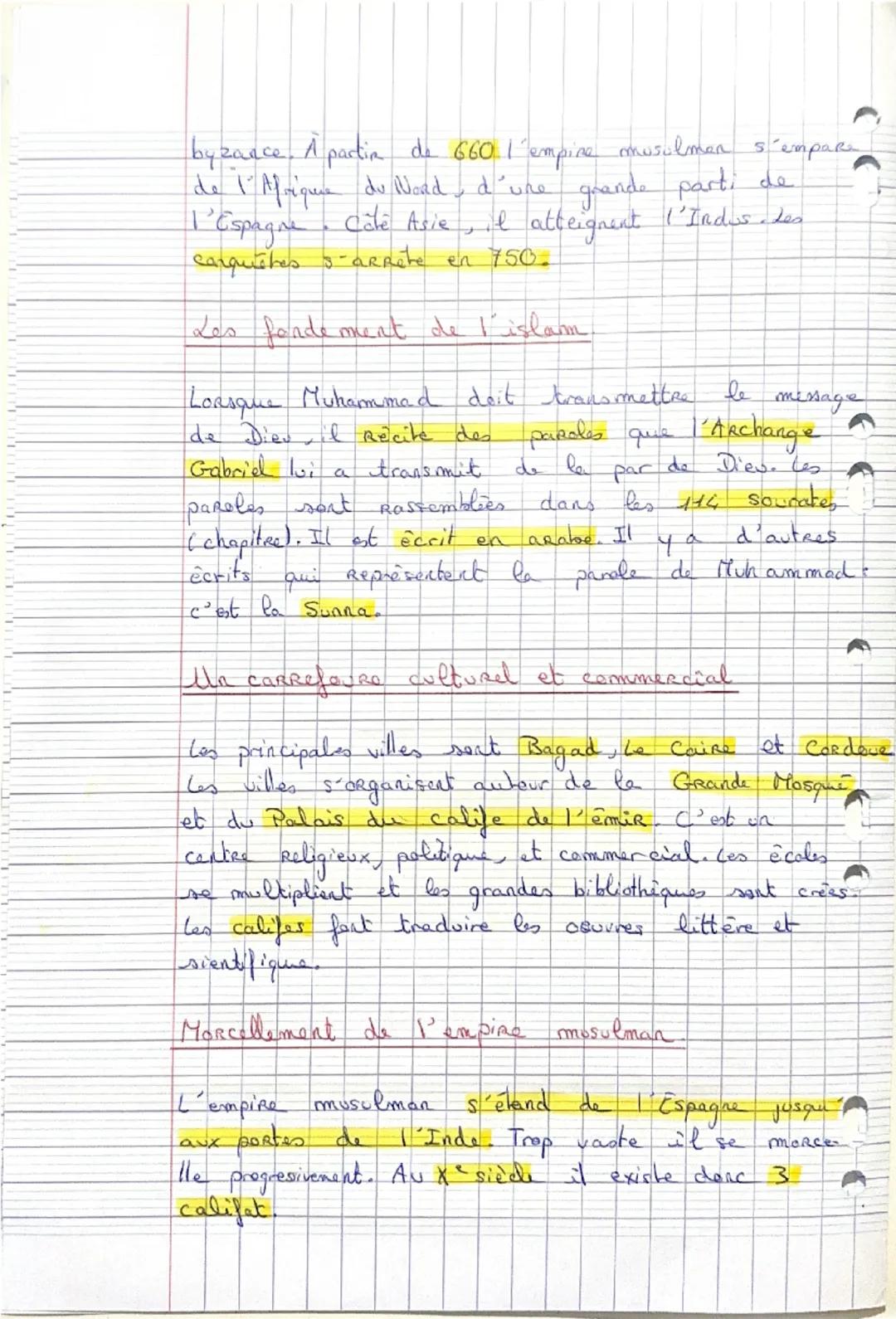 programne
5
ene
Histoire fiche de
fiche de Revision.
Theme 1: Chretientes et Islam, des meades
Chapitre & Contacte UI-XIII siècle
du
en
prog