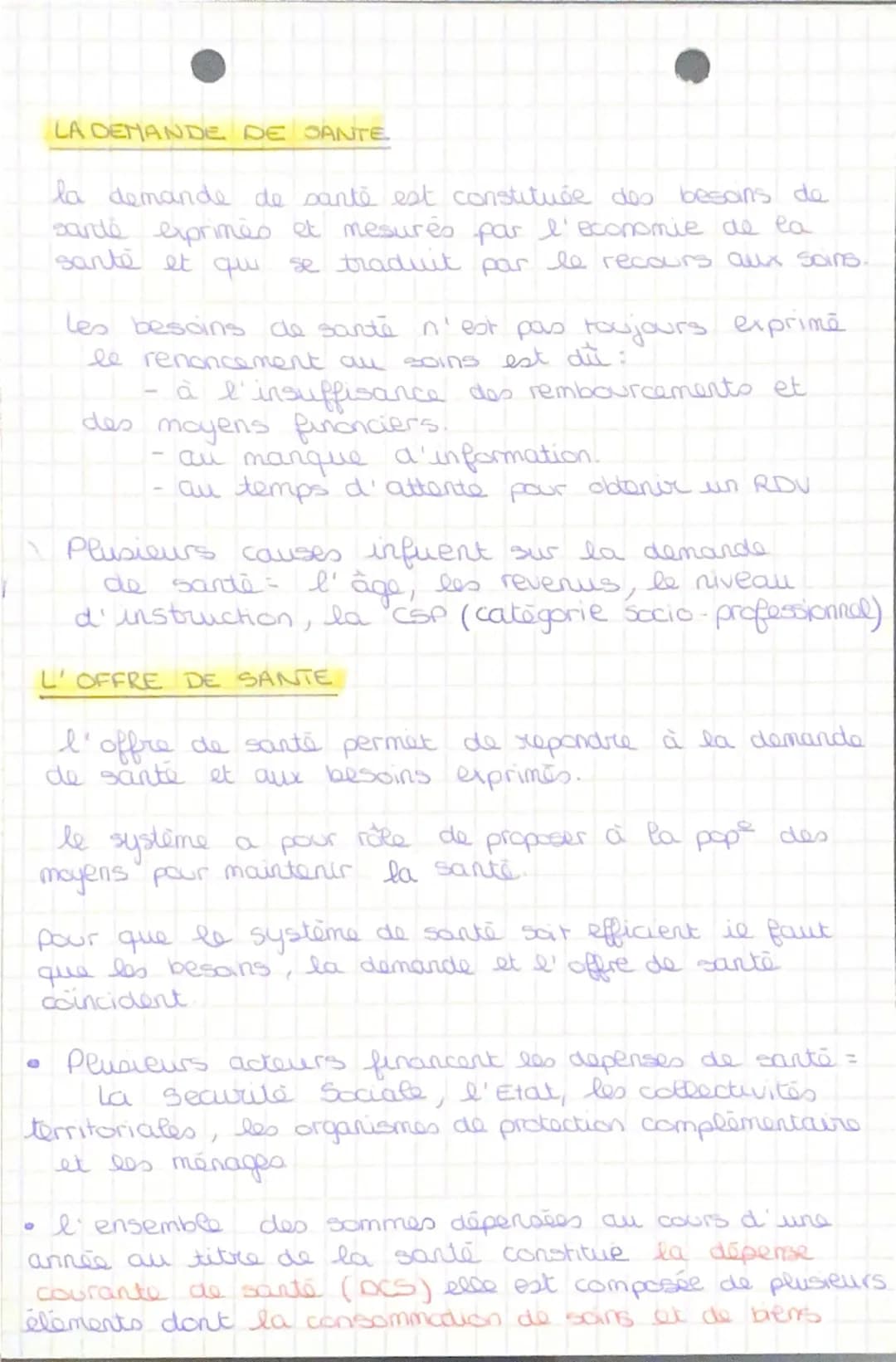 SEQUENCE 3 LE SETEME
DE SANTE
I- Le système de sante français
•Le système de sante est l'ensemble des arganisations,
deo institutione, dus