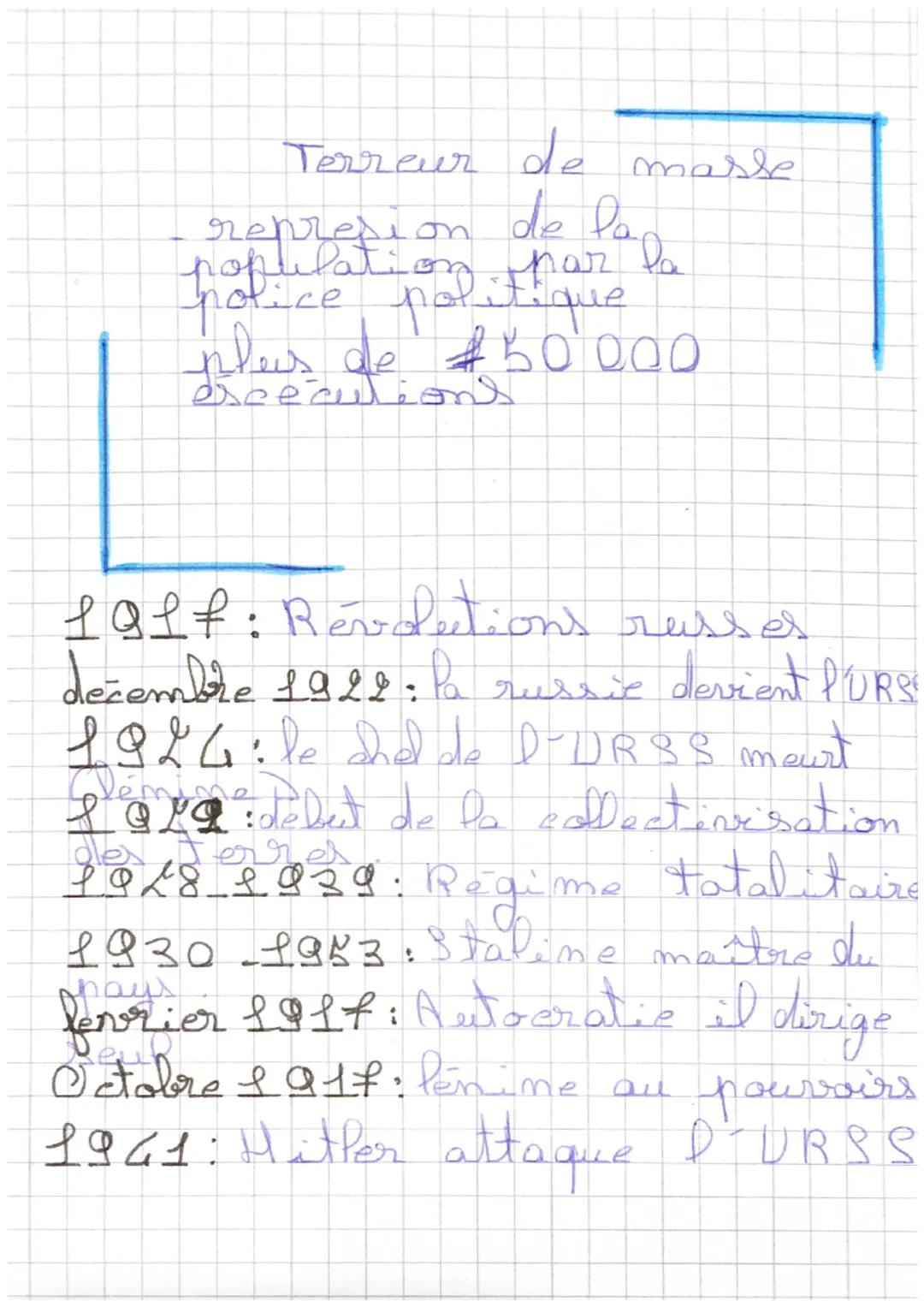 # HISTOIRE
Totalitarismes
Stalime
Ume dictature?
-Partie communisme /
- Shel: Stalime
L
-Communisme
Abdition de la
Propriete
Pabfir l'égal
