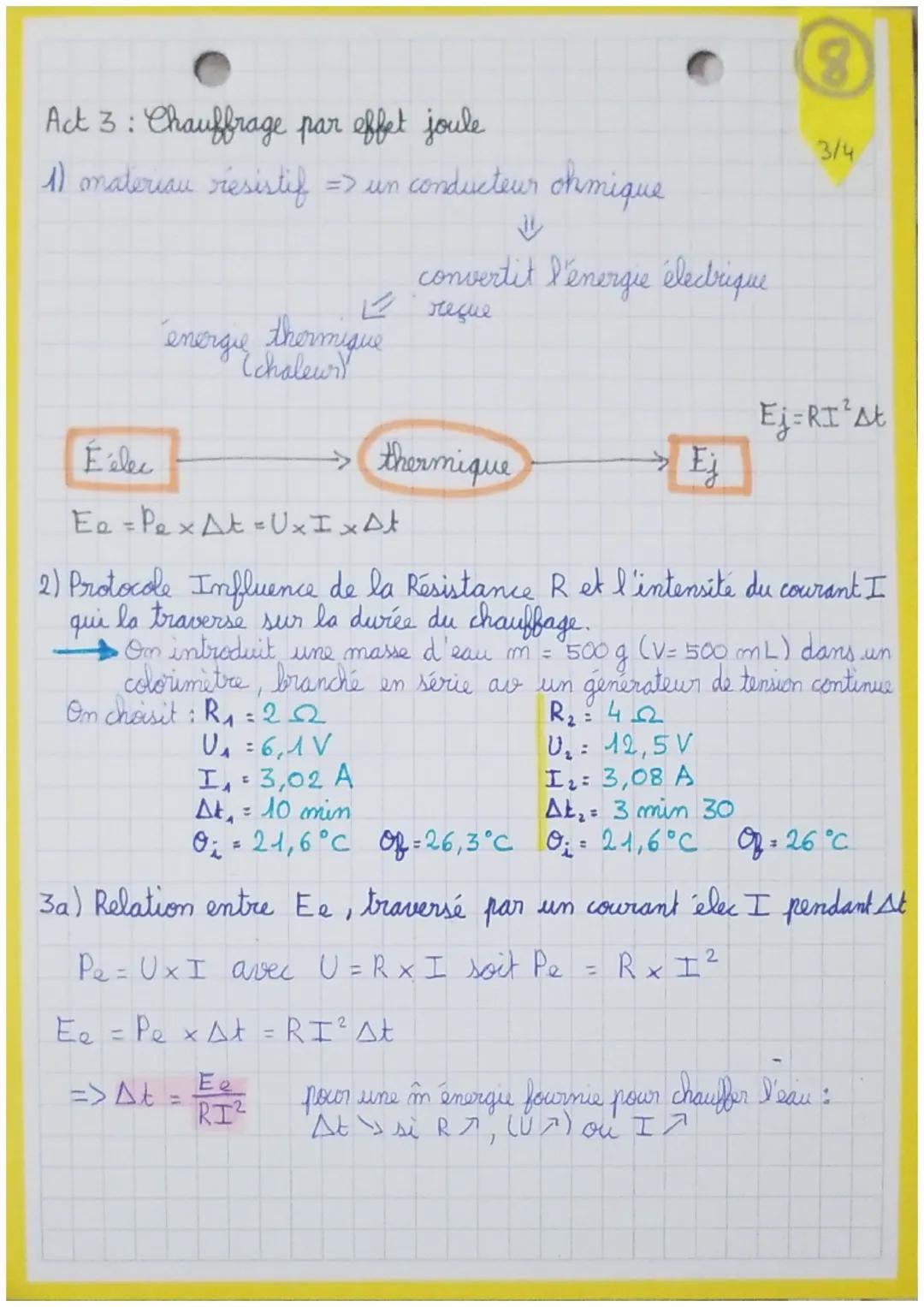 It'spects énergétiques, des
phénomènes électriques
Rappel
Pe = Ux I
• Pe = puissance élec
U= tension aux bornes du récepteur (convertissen)