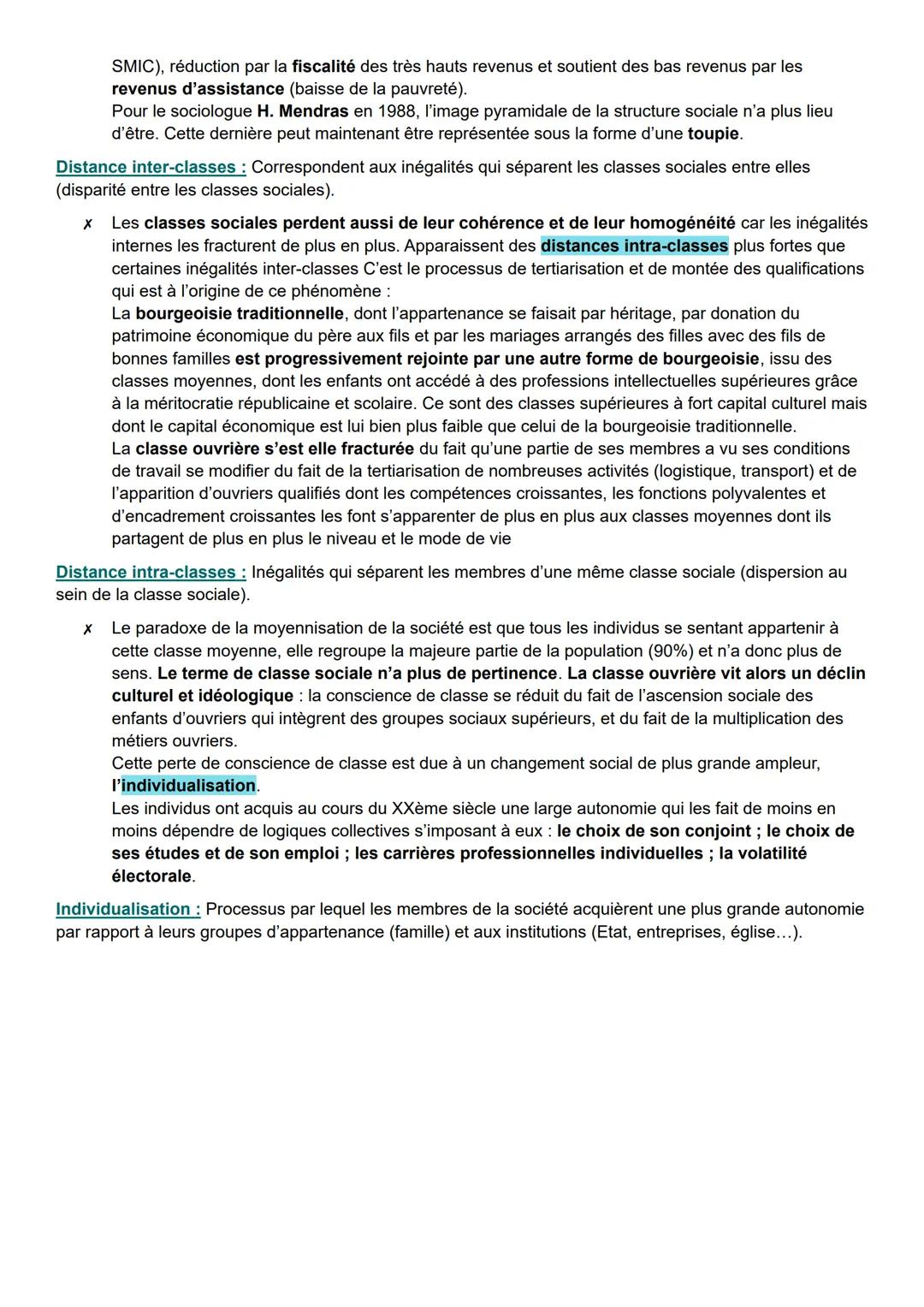 --- OCR Start ---
Sciences, Économies et Sociales
Sociologie: Comment est structurée la société
française actuelle ?
A- Un espace social str