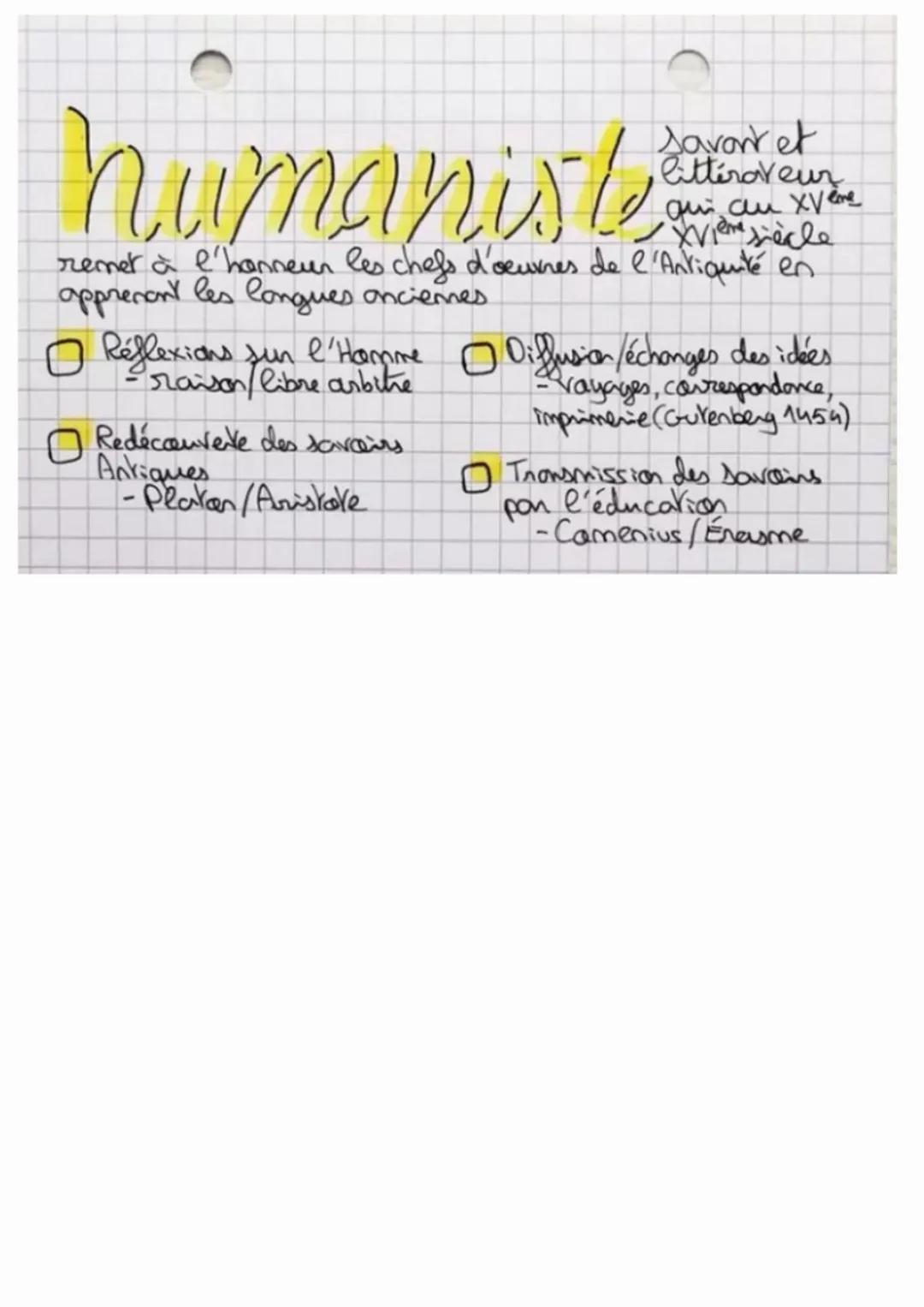 # Chapg
Rennaissance, humaguime, réformes religieuses
Antiquité Moyen-Age Rennaissonce
= évolution
culturel et autistique
La place des