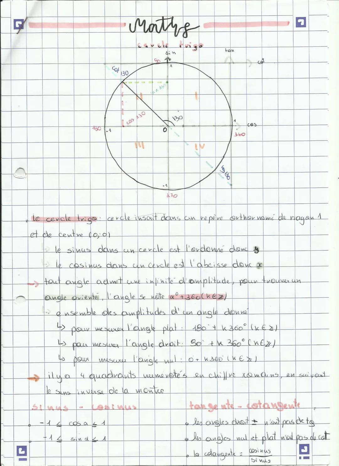 7
IG
formule fondamentale
Cos ² α = sin ² x = 1
1
1 = cos ² -
D
tan =
Sin 180-a)= cos a
Cos (30-x) = sind
Sin ³ x = (1-sin ²³0 = COS² 20
8.