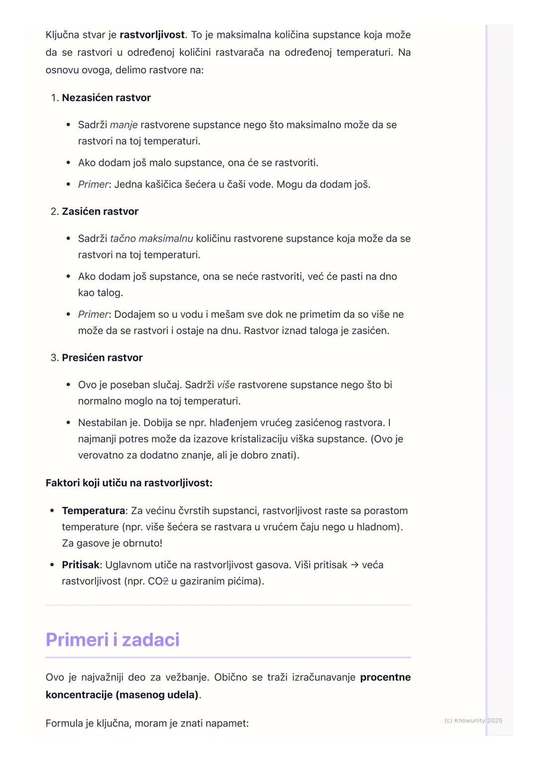 # Rastvori
Uvod u rastvore
Rastvori su svuda oko nas. Kad pravim čaj i dodam šećer, pravim rastvor. Slana
morska voda je rastvor. Čak je i