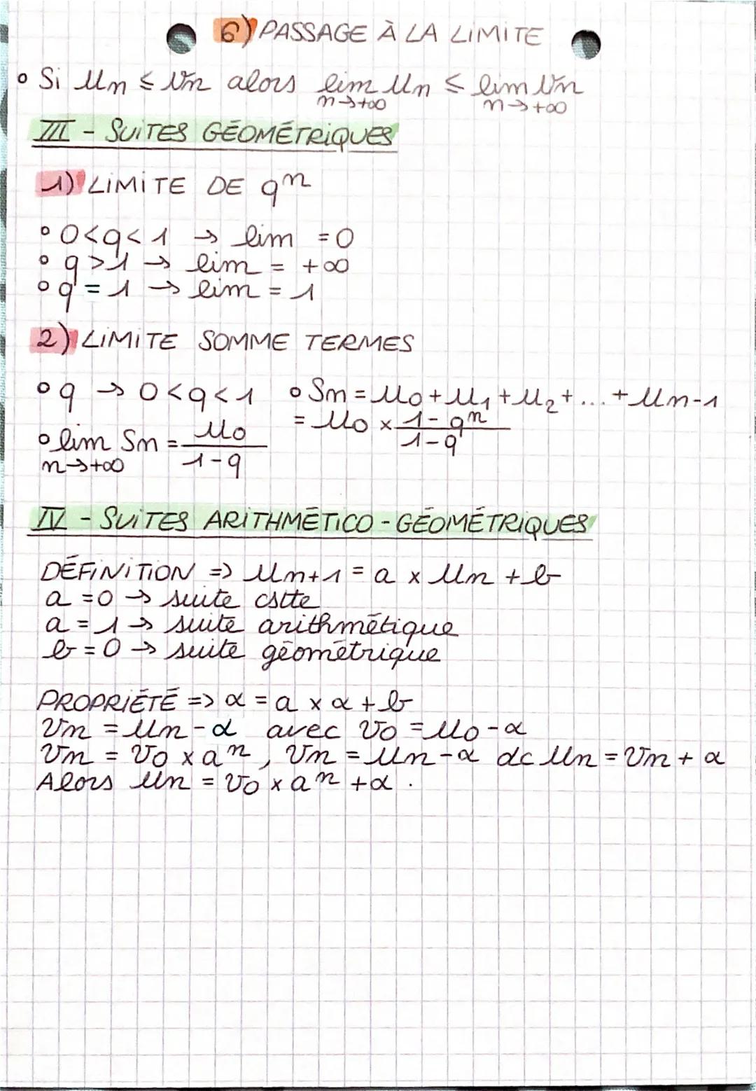 MATH S
CHAPITRE => SUITES -LIMITES DE SUITES
I-APPROCHE INTUITIVE DE LA LIMITE D'UNE SUITE
4) SUITE Ø LiM > Um = (-1)^2
2) LIM SUITE 2 REF →