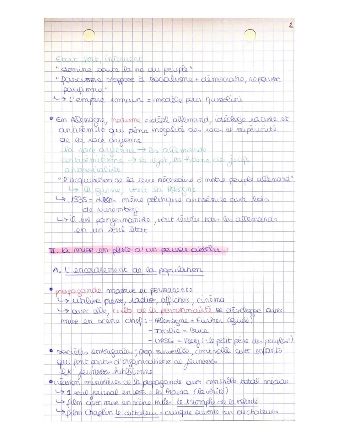 chap 2
histoire
Hannah Arendt: " c'est la terreur qui définit le caractère
fondamental du gouvernement botalitaire"
* le contexte historique