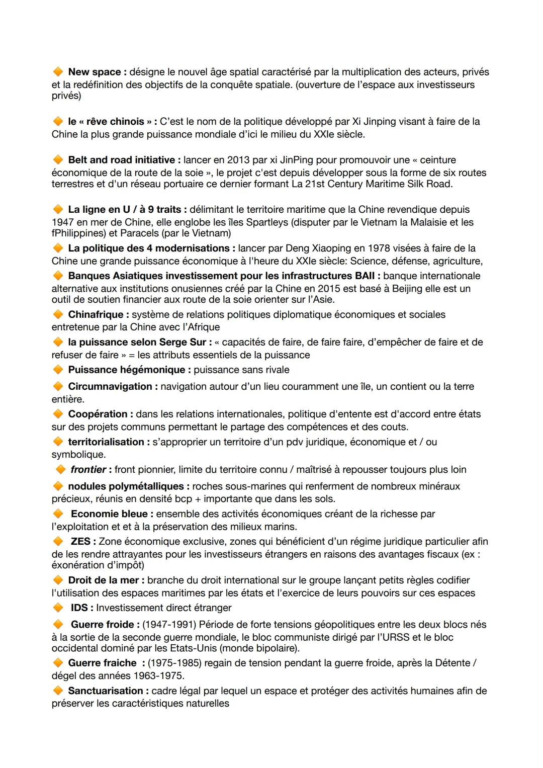DÉFINTIONS:
TH1 - LES ESPACES DE CONQUÊTE
◆ Océan: grande étendue d'eau salée ininterrompue qui encercle les continents et archipels.
(l'o