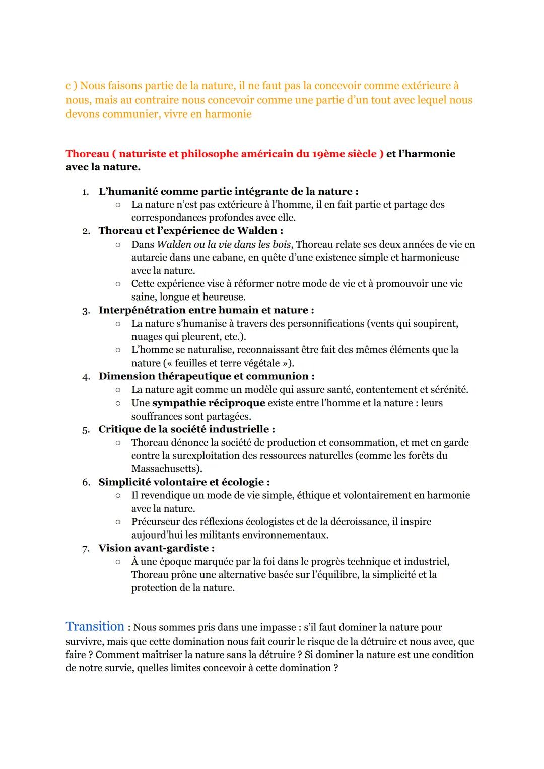 (4/17)
La nature:
(Séquence 2, partie 1)
Introduction :
Question initiale: dominer la nature
* Dominer la nature est-il nécessaire ou contin