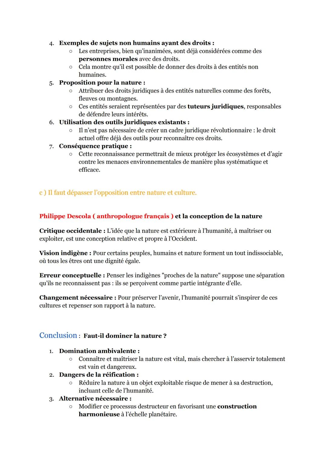 (4/17)
La nature:
(Séquence 2, partie 1)
Introduction :
Question initiale: dominer la nature
* Dominer la nature est-il nécessaire ou contin