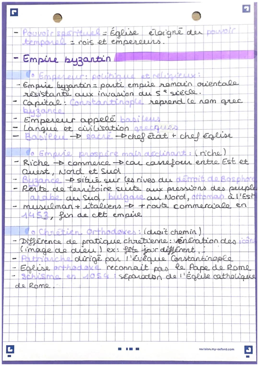 □ his
chapitre 2
3 civilisations en méditerranée medievale
-Occident Chrétiens:
To Royaumes divisés
- Après 976, les germains créent des ray