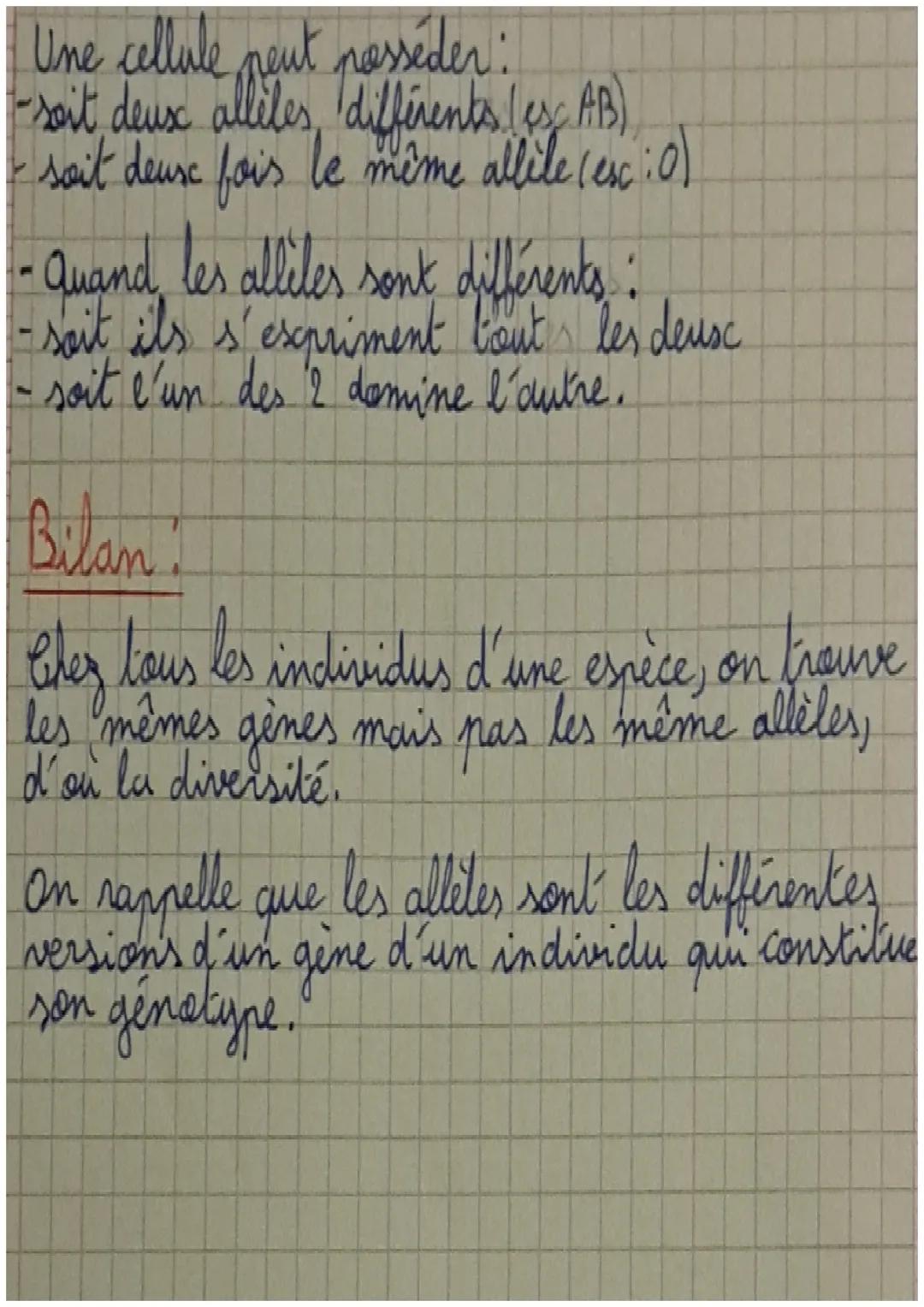 S.V.T
Se gène
qui porte une informon aion et est resposable
est une portion de chromosome
Définition:
Un
gène
de l'apparition d'un caractère