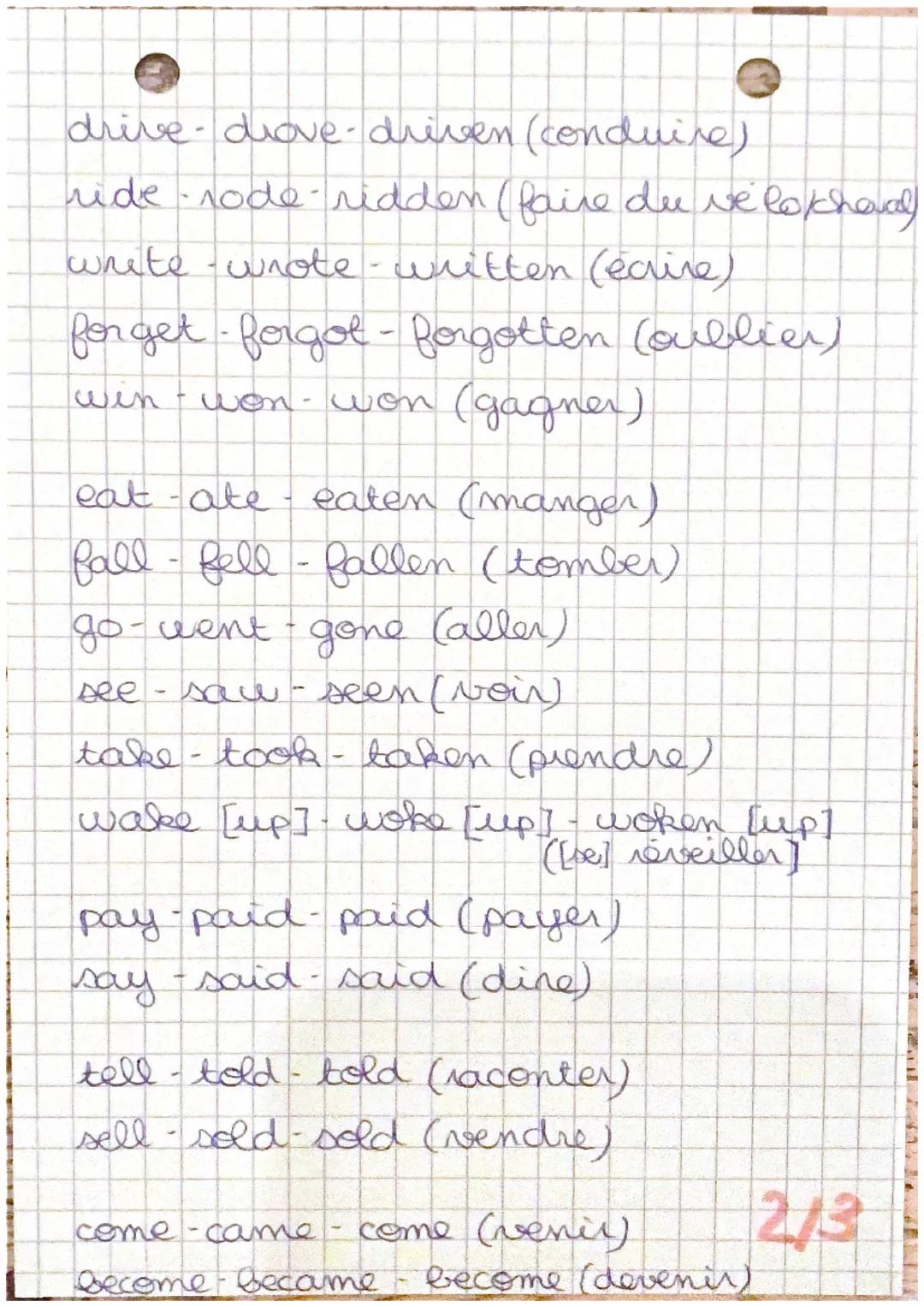 anglais
verbes irréguliers
bet-bet-bet (parier)
cut-cut-cut (couper)
hit-hit-hit (frapper)
hurt-heurt-Rurt (blesser)
put-put-put (mettre)
re