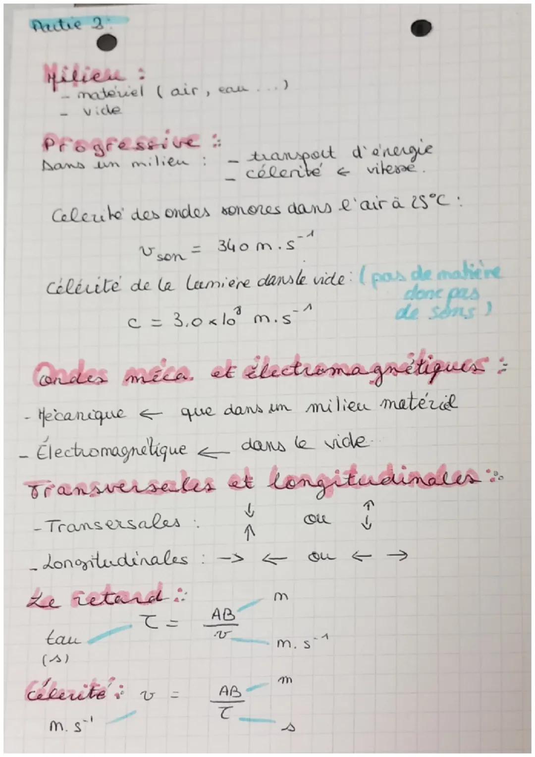 spel
бр
Partie 1
Relation entre périodest frequence:
-f=
O.N. DES
수
Longueur d'onde A:
Hz
1 = 0 x E
Infrasons
Infrasons, sons, u
Le photon: