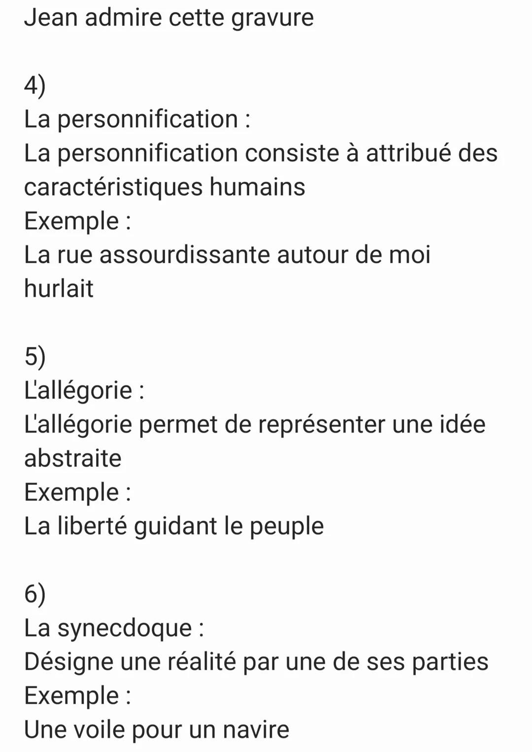 1)
La comparaison :
Etablis une relation entre un élément
(comparé) et un autre (comparant) par un
outil de comparaison
Exemples:
Le cheval
