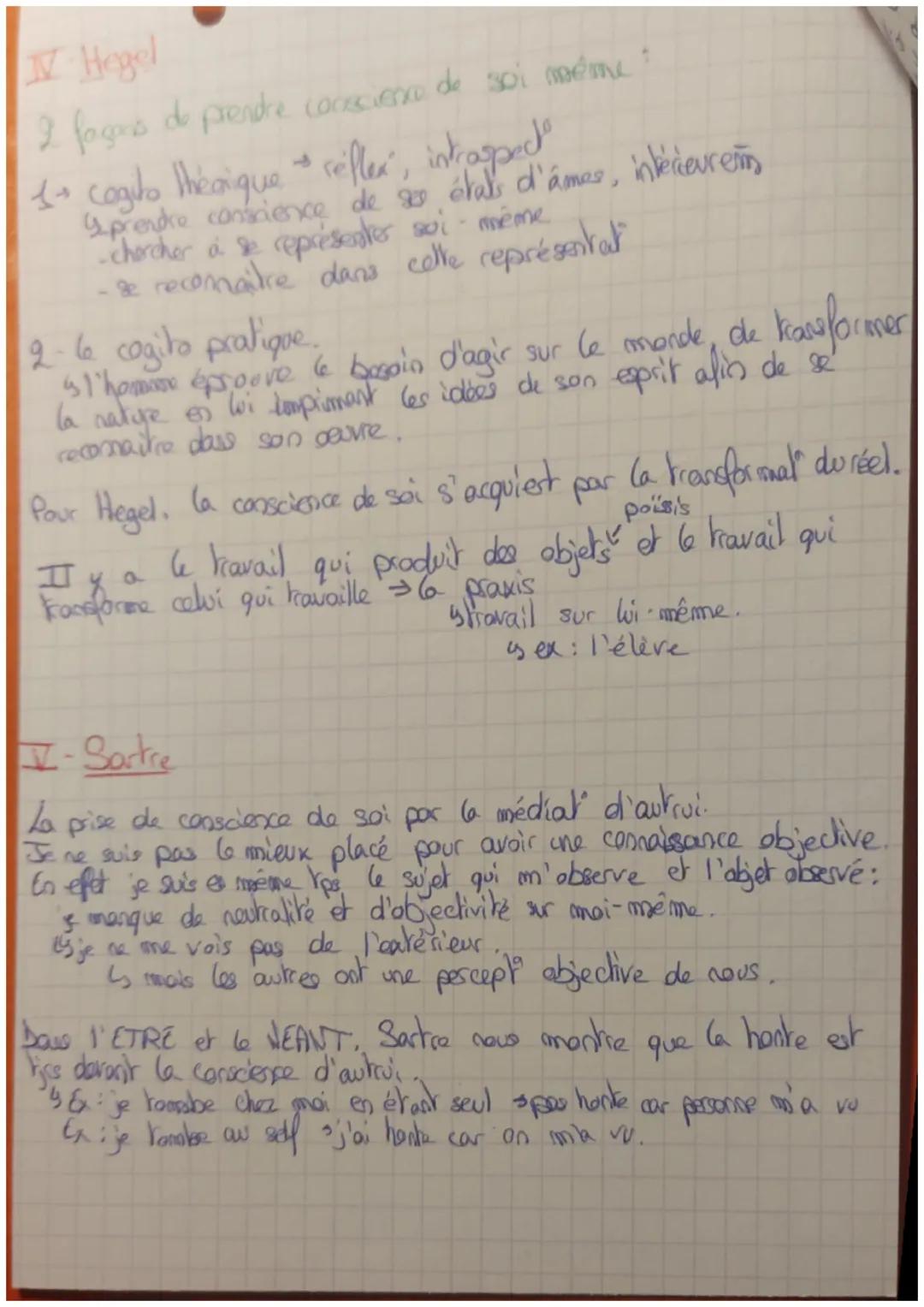/
• La Conscience.
I-La conscience psychologique
= faculté intelectuelle d'être cascient.
liberto la capacité de se determines dans ses act