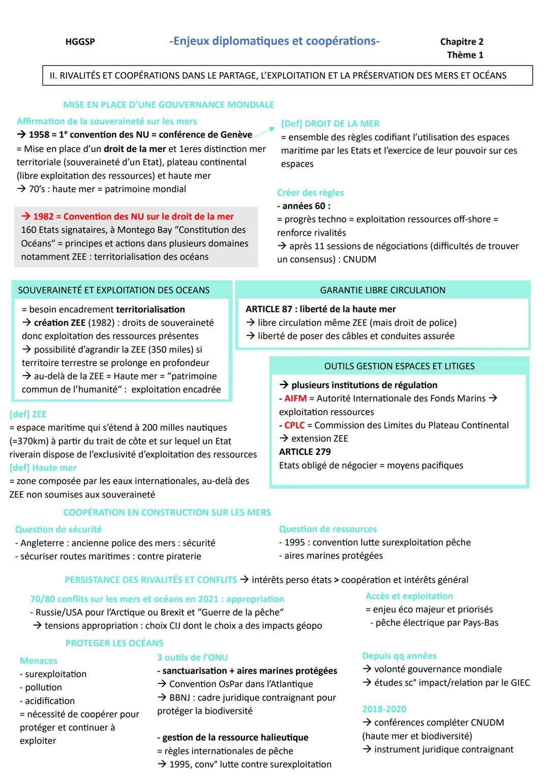 HGGSP
-Enjeux diplomatiques et coopérations-
Chapitre 2
Thème 1
Enjeux éco et géopo
= rivalités
I. COOPÉRER POUR DÉVELOPPER LA RECHERCHE : L