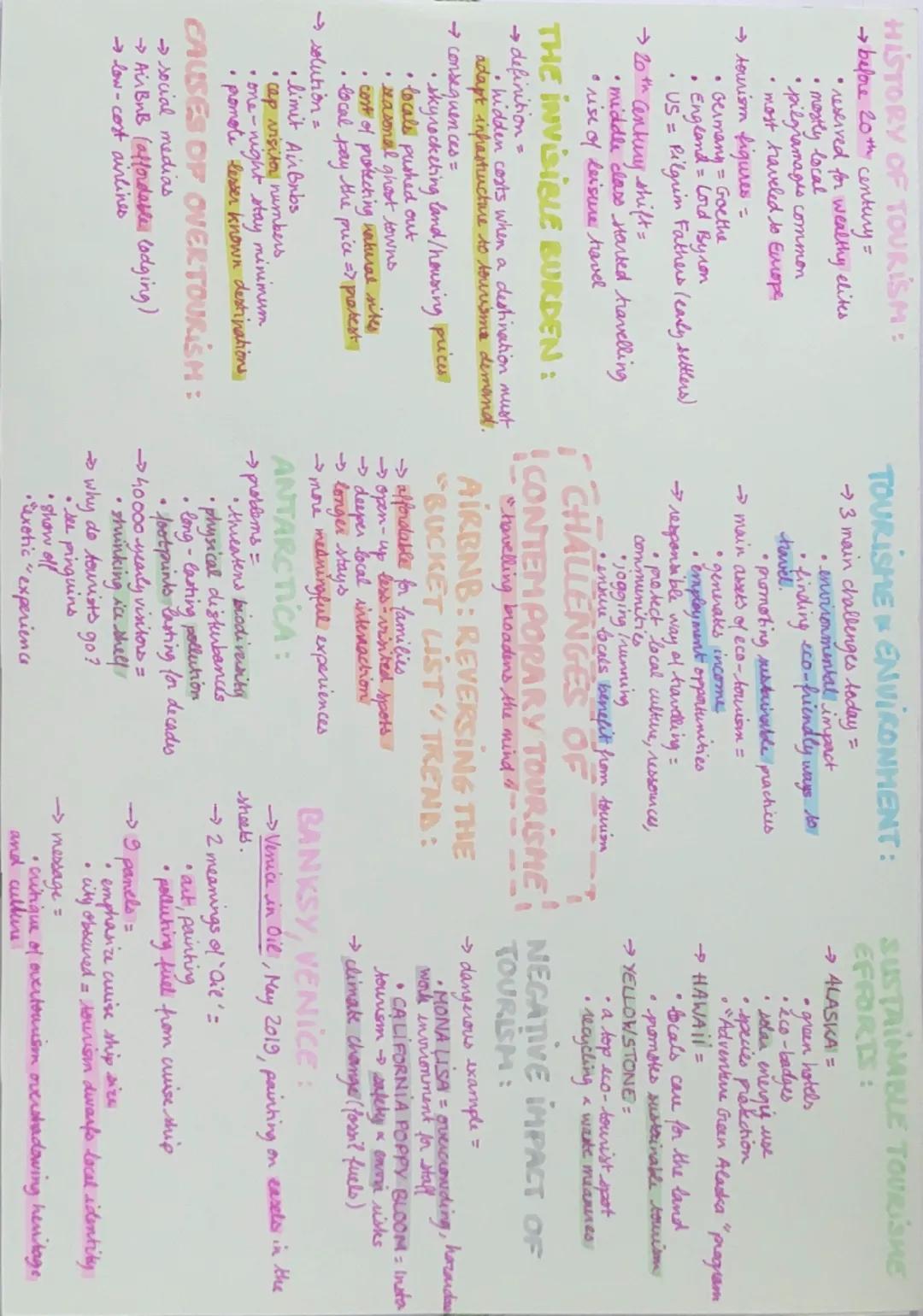 HISTORY OF TOURISM:
→before 20th century =
• reserved for wealthy elites
• mostly local
•pilgramages common
• most traveled to Europe
→ tour