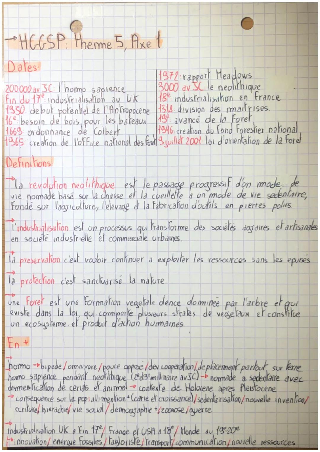 - HCGSP: Therme 5, Axe 1.
Dates
200000 av 30. T'homo sapience.
fin du 17 industrialisation au UK
1972: rapport Meadows
3000 av SC. le n