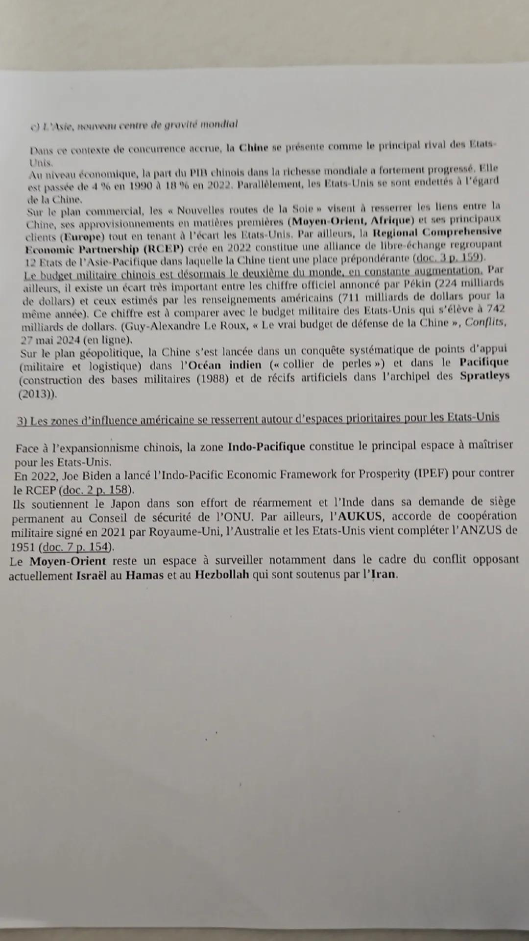 Première HGGSP
Thème 2 - Analyser les dynamiques des puissances internationales
Travail conclusif - La puissance des Etats-Unis aujourd'hui