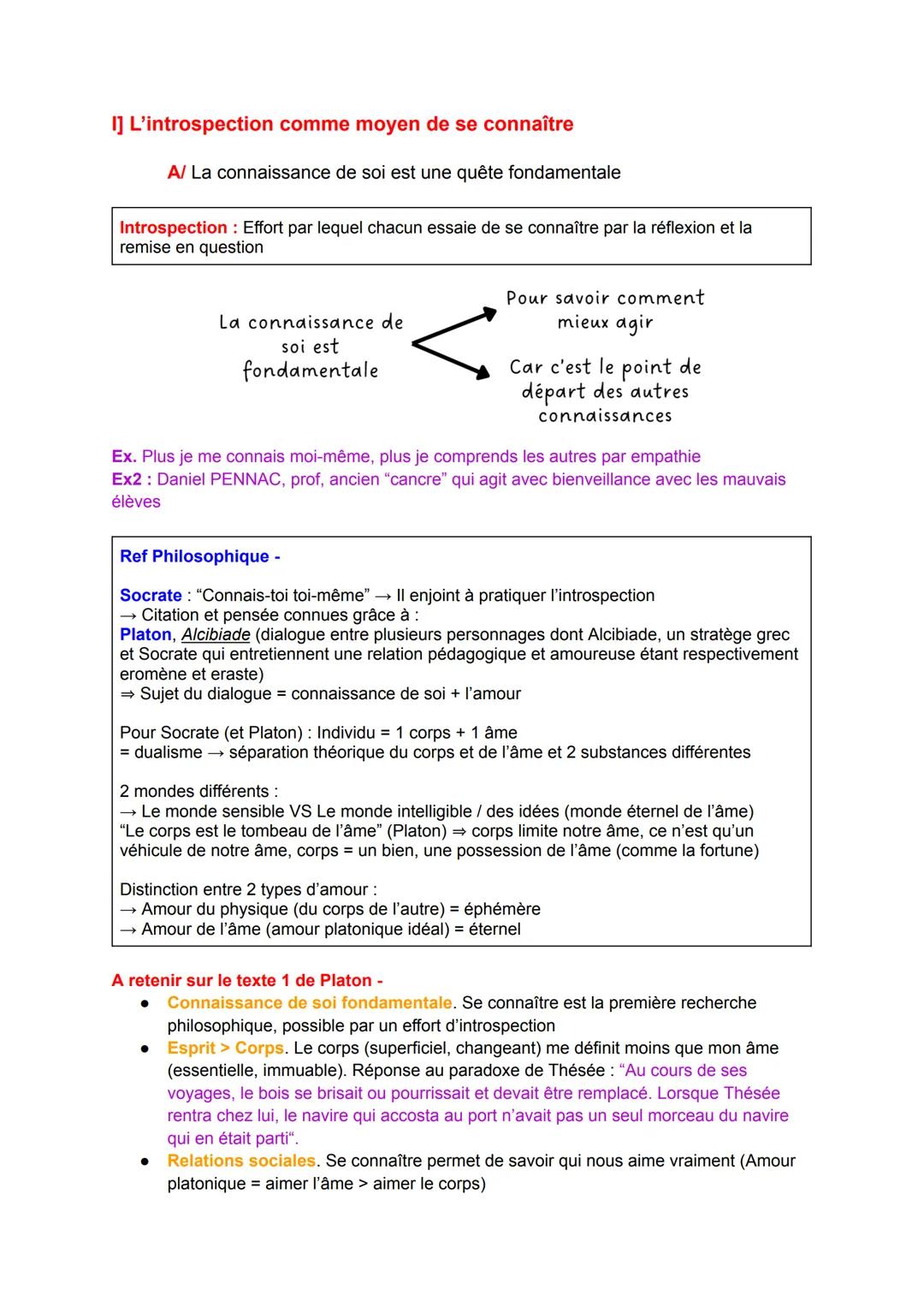 # Chapitre 4: La conscience de soi peut-elle devenir
connaissance de soi ?
Notions abordées: conscience, inconscient, raison, liberté
Intr