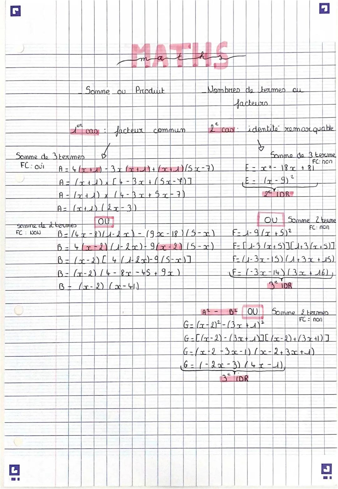 chapitre 1: les expressions algébriques