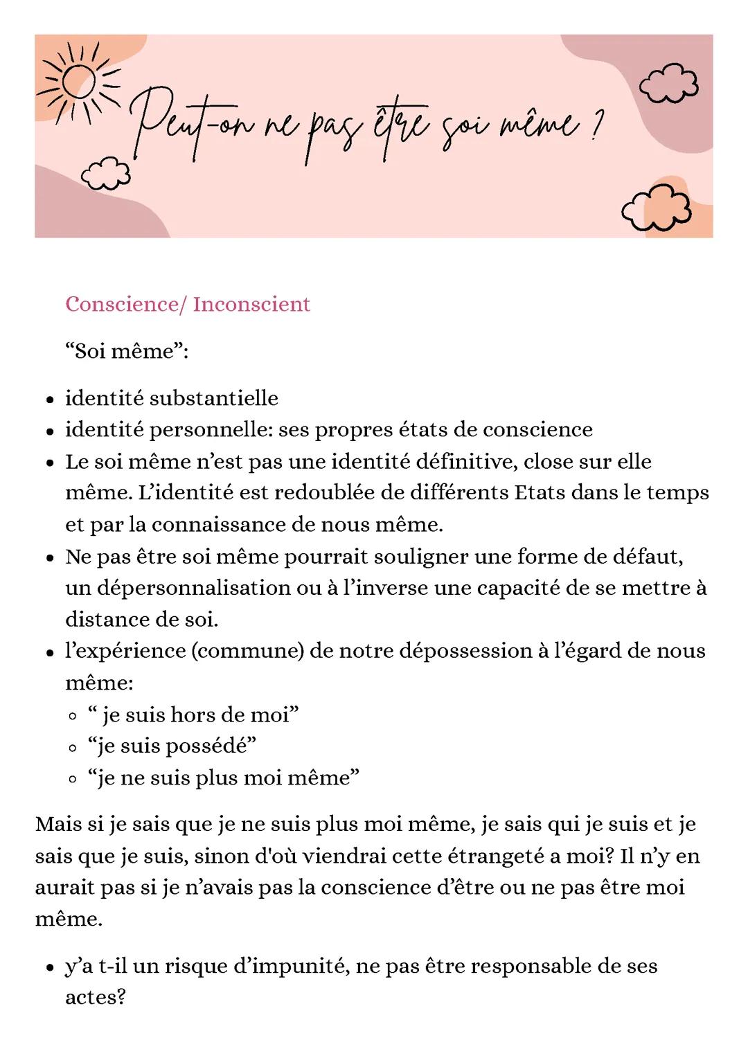 Peut-on ne pas être soir même?