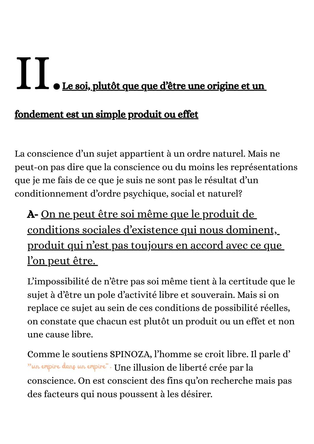 - Perton ne pas être
ne pas être soi même ?
Conscience/ Inconscient
"Soi même":
• identité substantielle
identité personnelle: ses propres é