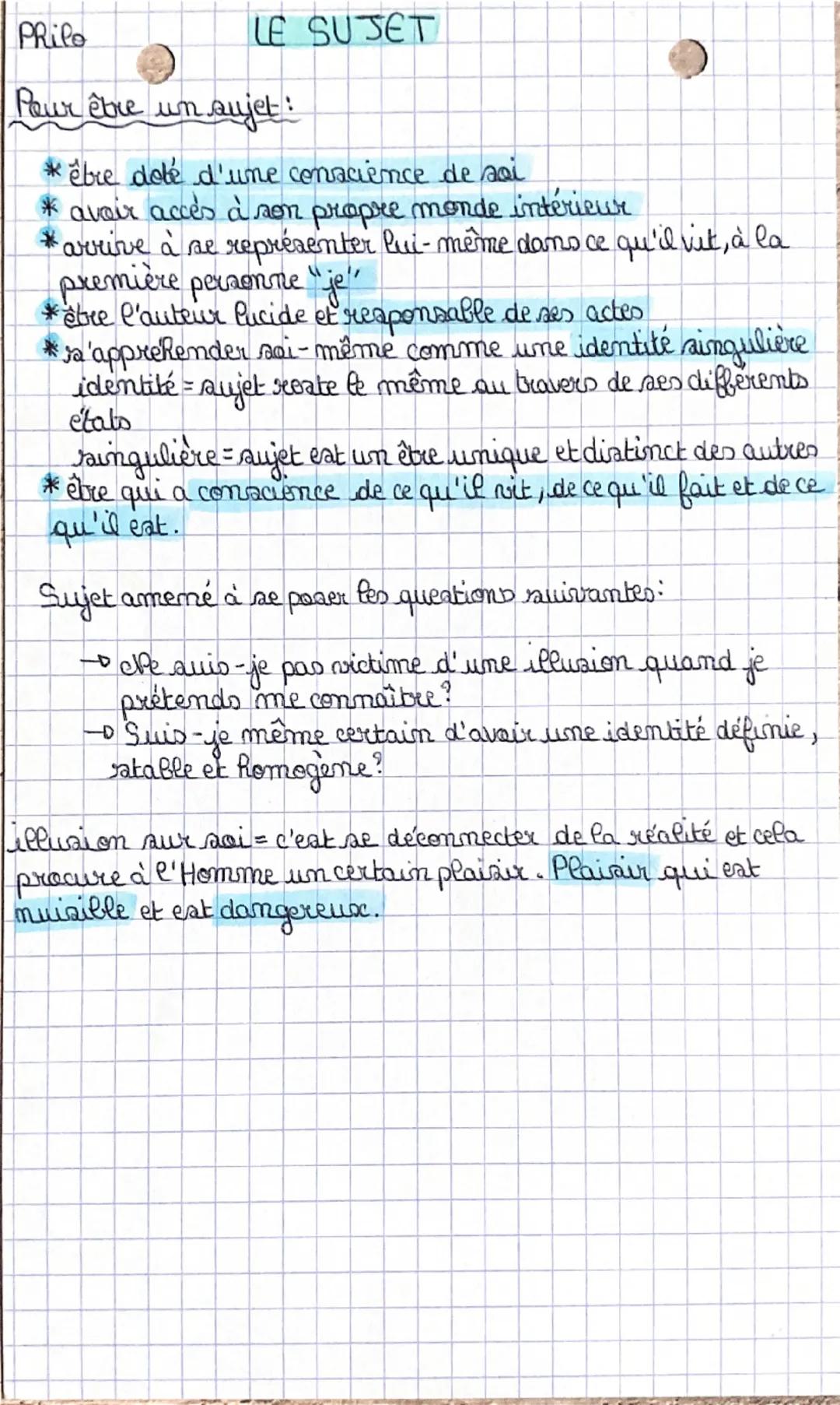 Philo LA CONSCIENCE
Suis-je ce que j'ai conscience d'être?
FKD
Freud
Kamt
Reformulation: Eat-ce que celui ou celle que je pense i Deacartes