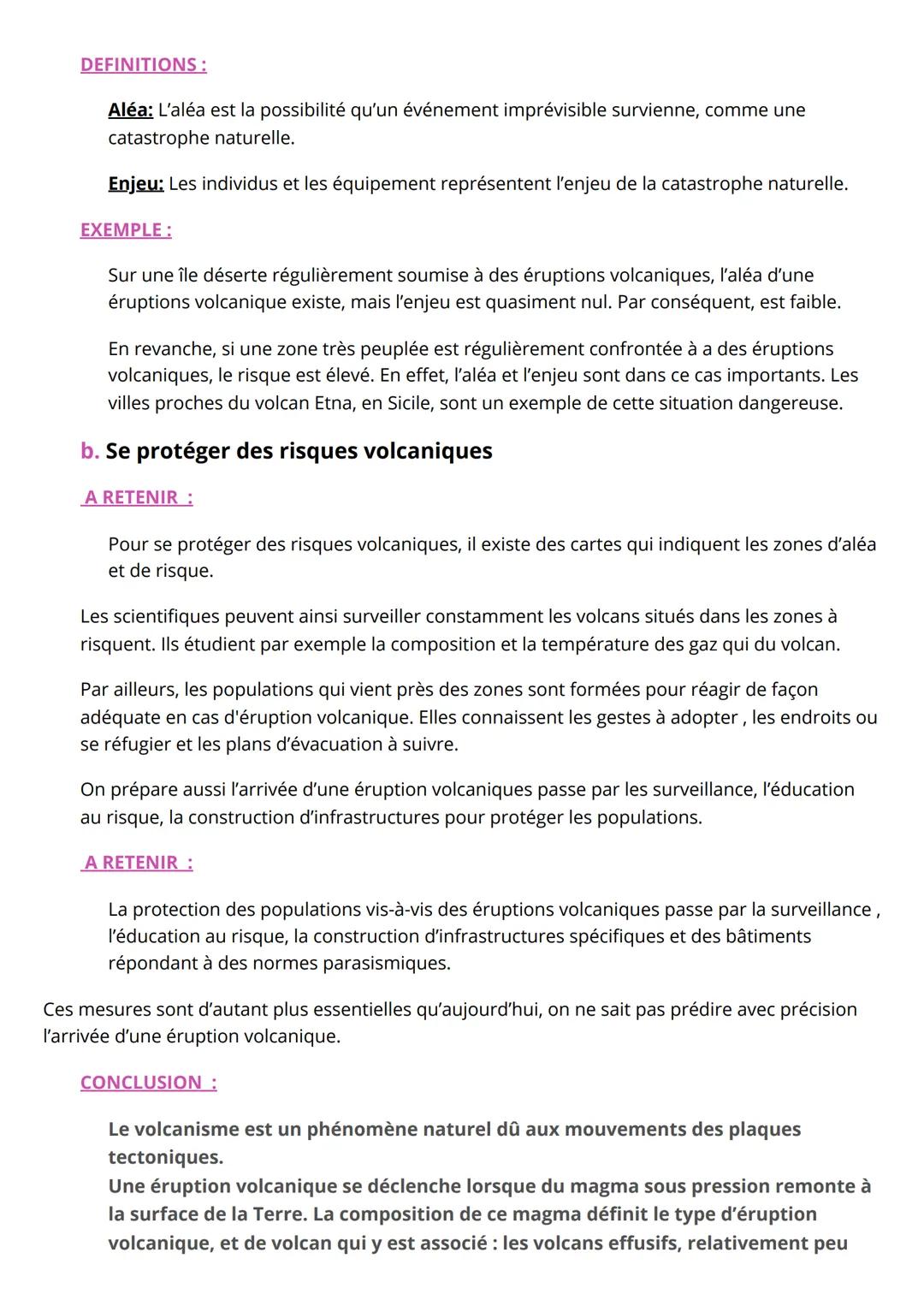 # Volcanisme et risques associés
FICHE DE COURS
INTRODUCTION :
Les volcanisme est un phénomène naturellement présent sur Terre, dont l'Ho