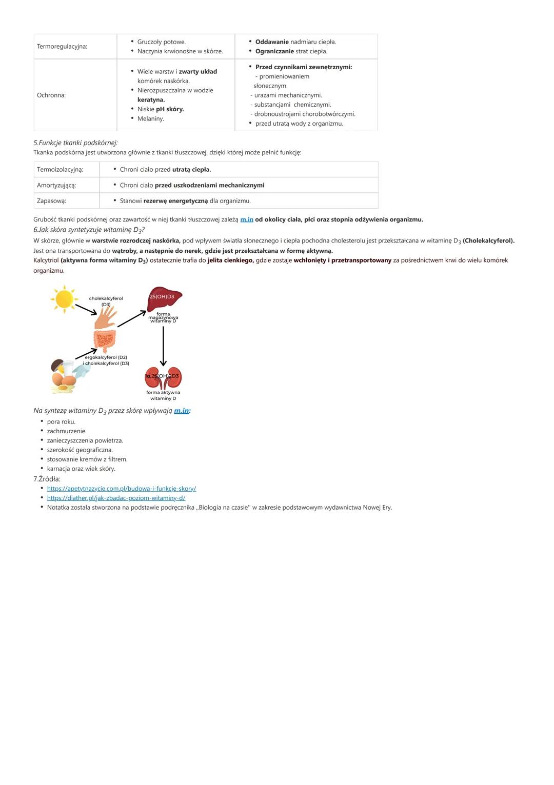 # Budowa i funkcje skóry:
1. Jak jest zbudowana skóra i tkanka podskórna?
Skóra człowieka składa się z dwóch warstw ułożonych jedna na drug