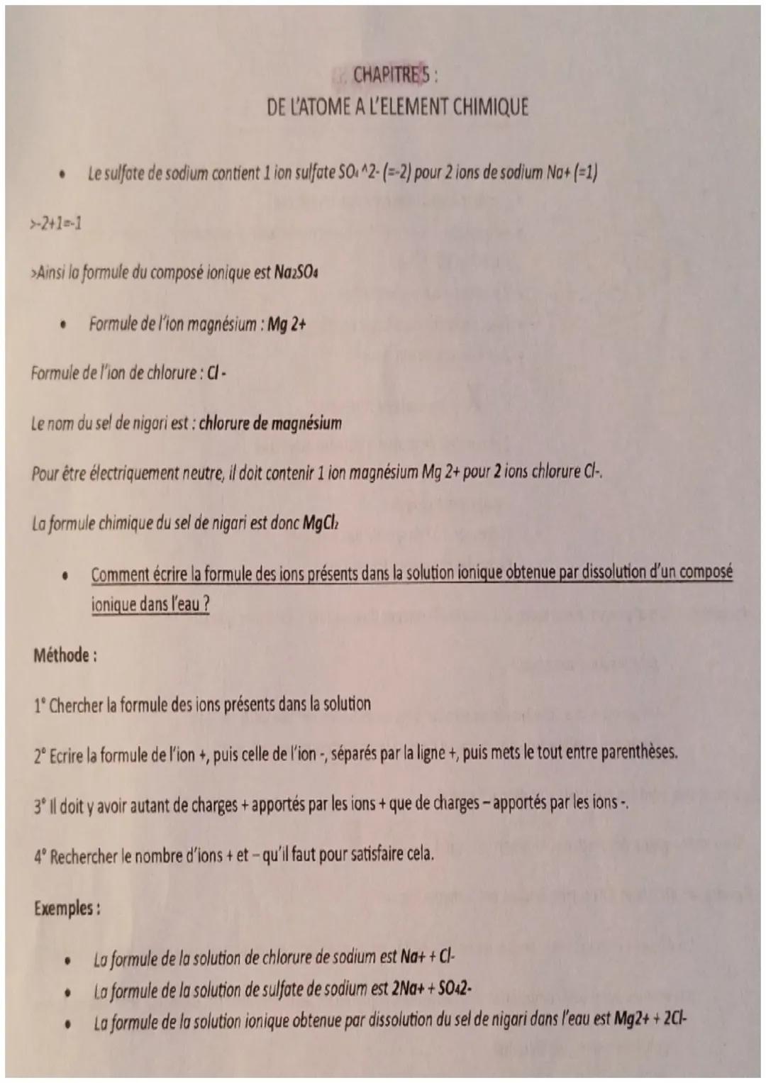 electron
Noy
CHAPITRE
DE L'ATOME A L'ELEMENT CHIMIQUE
Noyau:
Contient A nucléons (protons + neutrons)
⚫m(noyau) = Axm(nucléon) avec minucléo